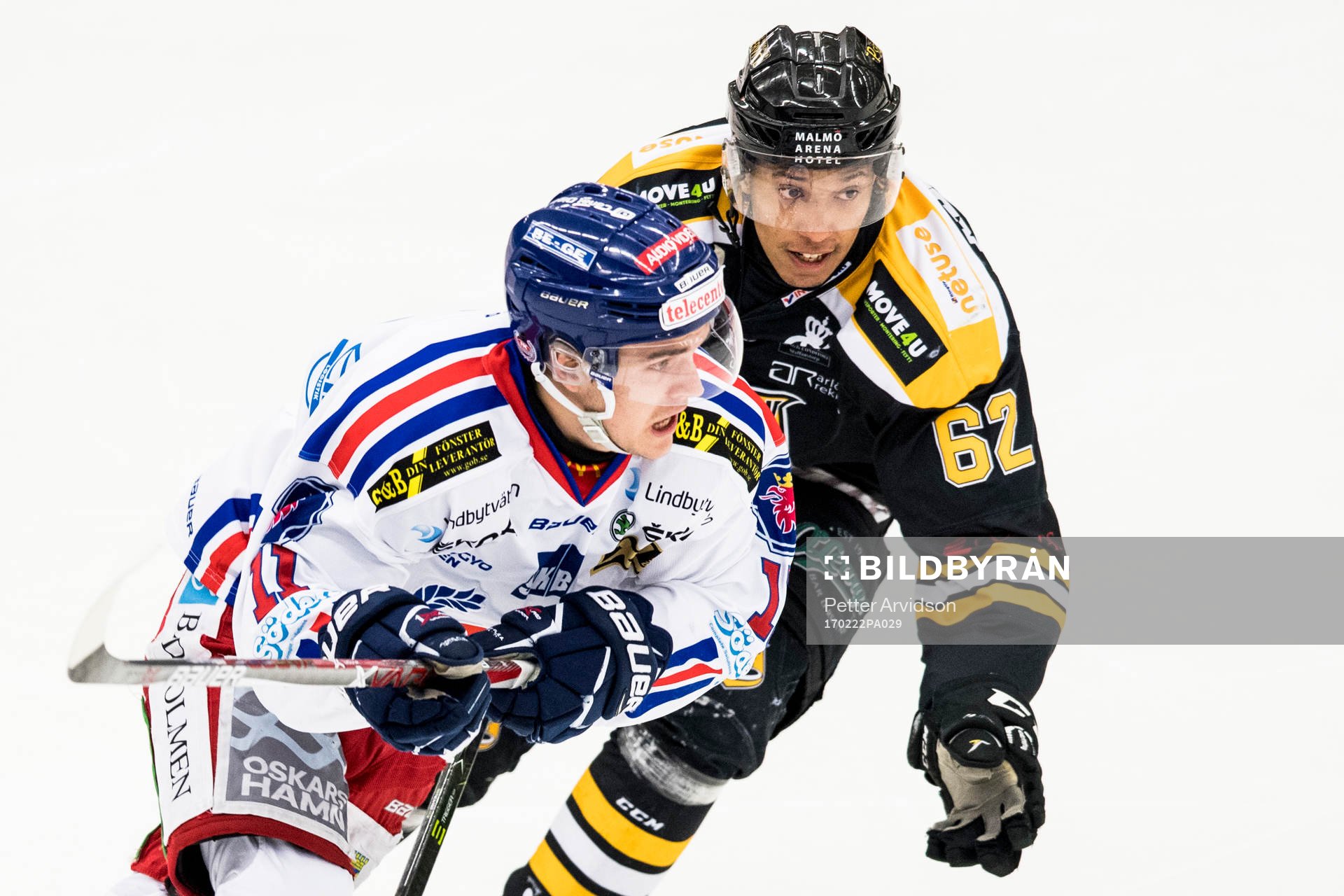 Oskarshamns Victor Löfstedt och Panterns Oscar Nord