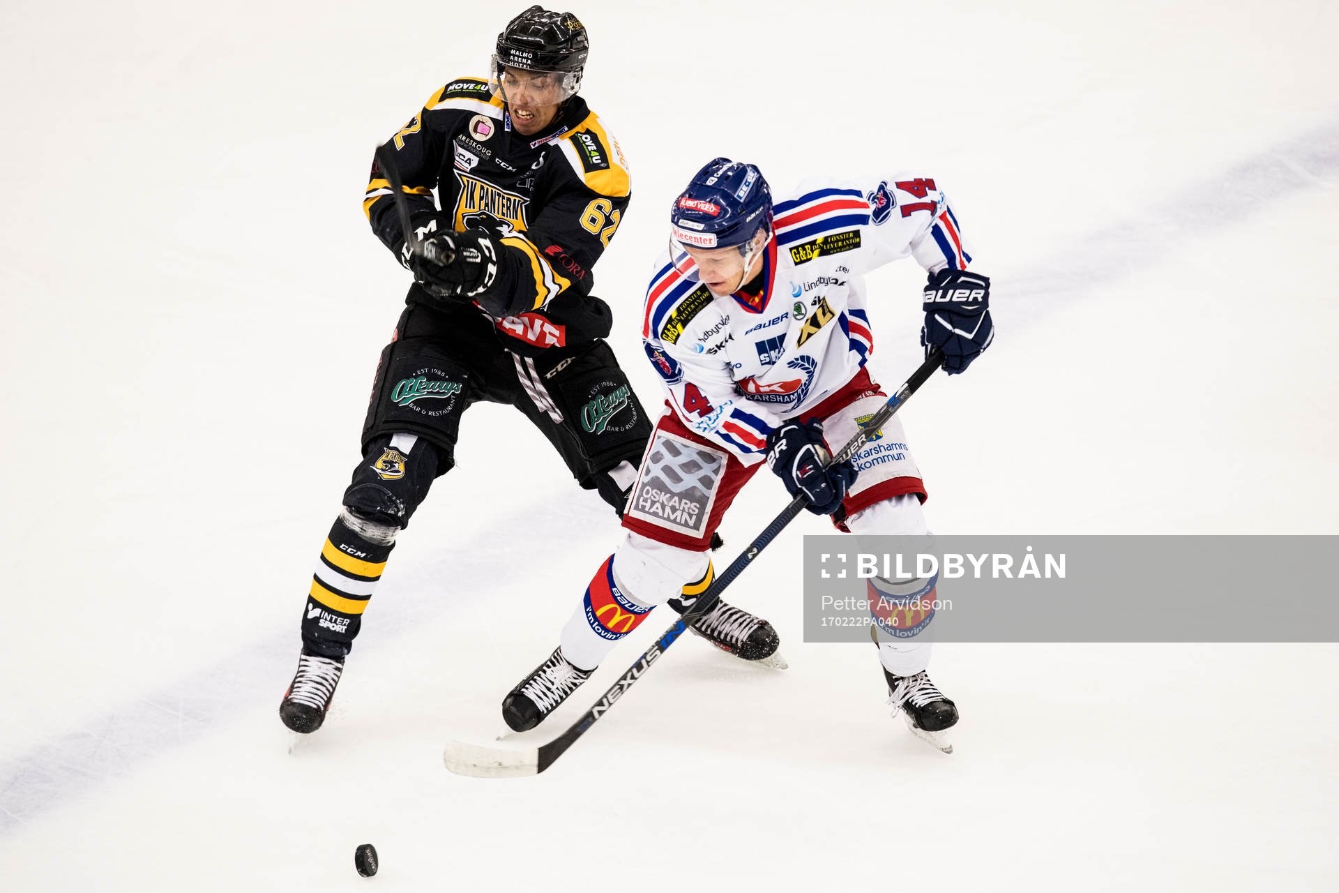 Panterns Oscar Nord och Oskarshamns Jonas Liwing