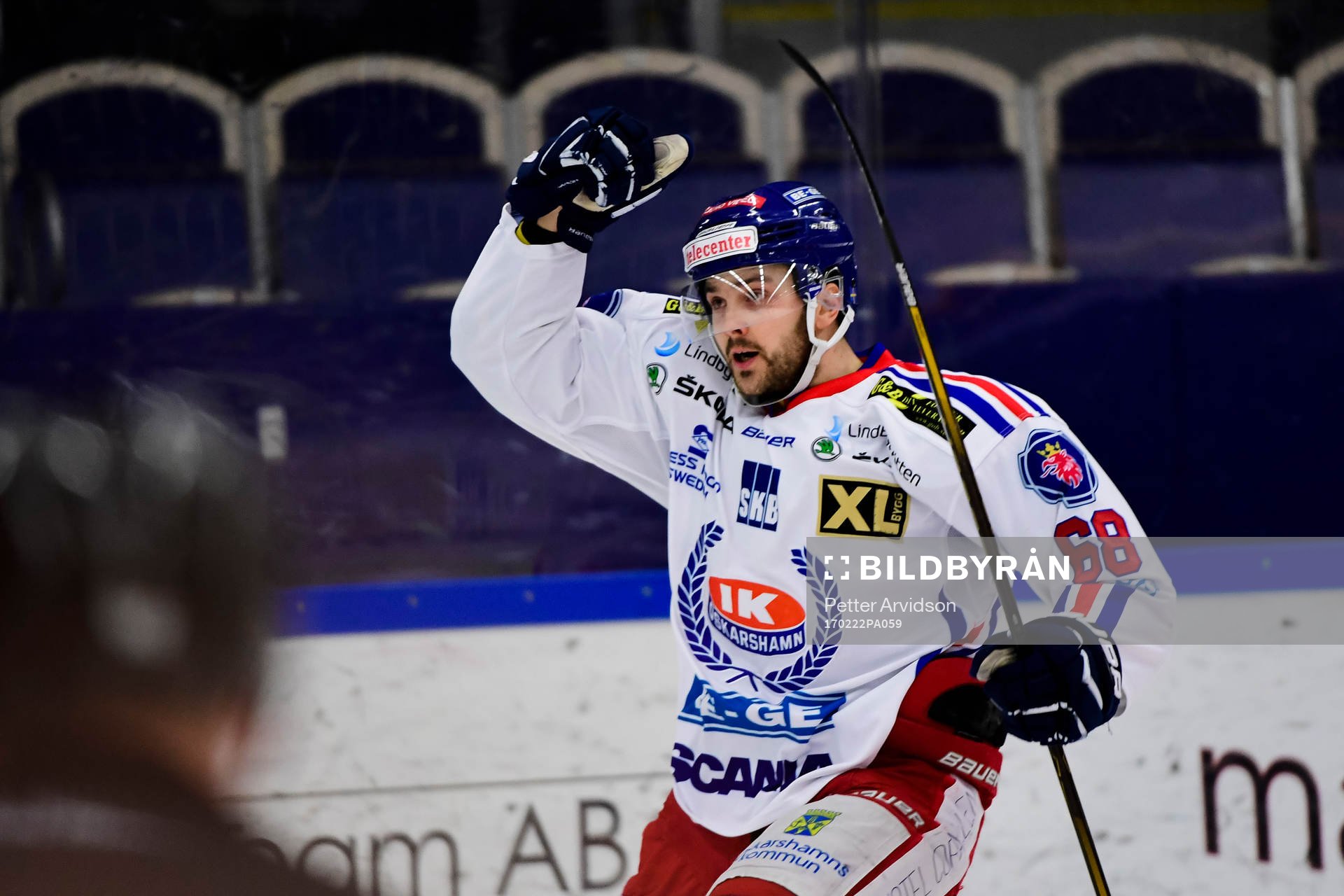 Oskarshamns Joakim Hagelin jublar