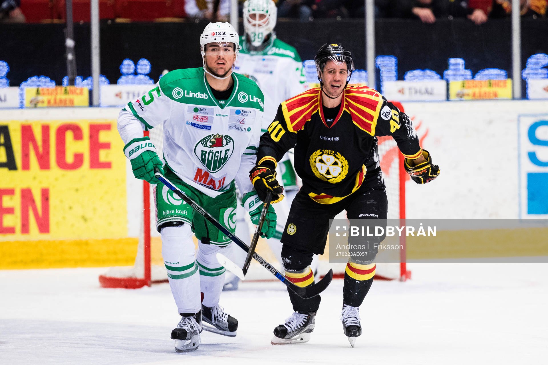 Rögles Alen Bibic och Brynäs Jesper Jensen