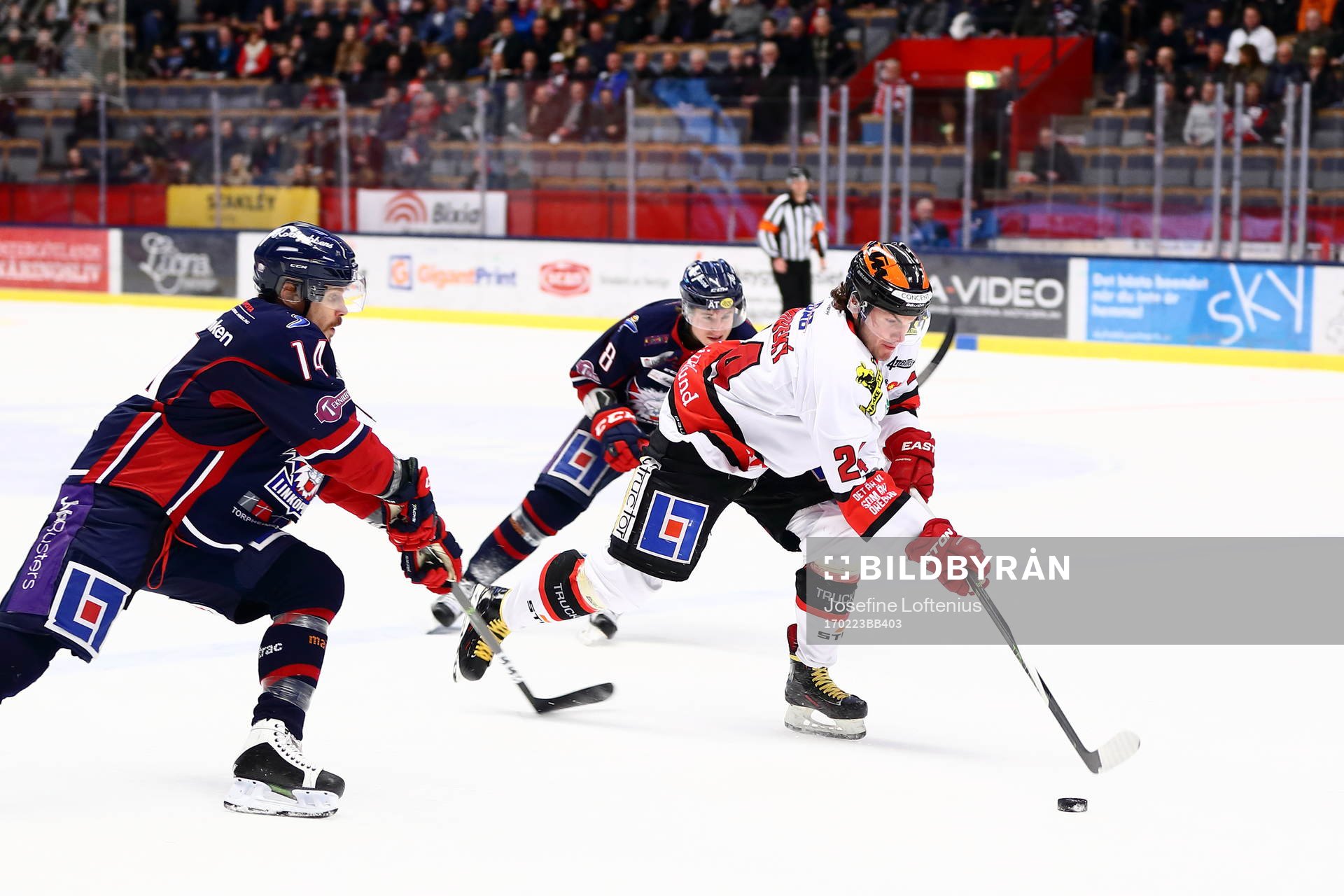 Örebros Petr Záaorsky med Linköpings Anssi Salmela och
