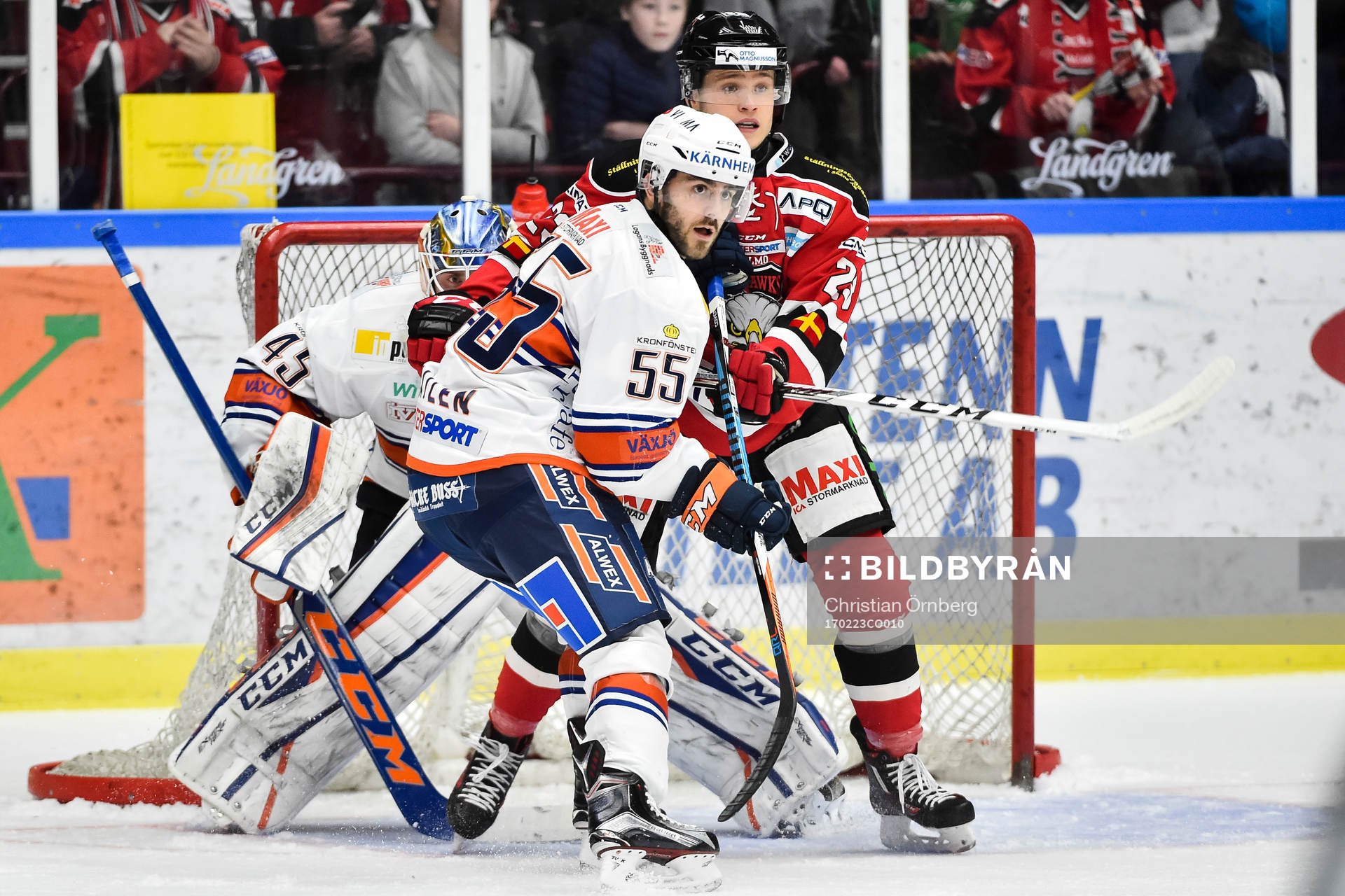 Malmö Redhawks Christoffer Forsberg oroar framför