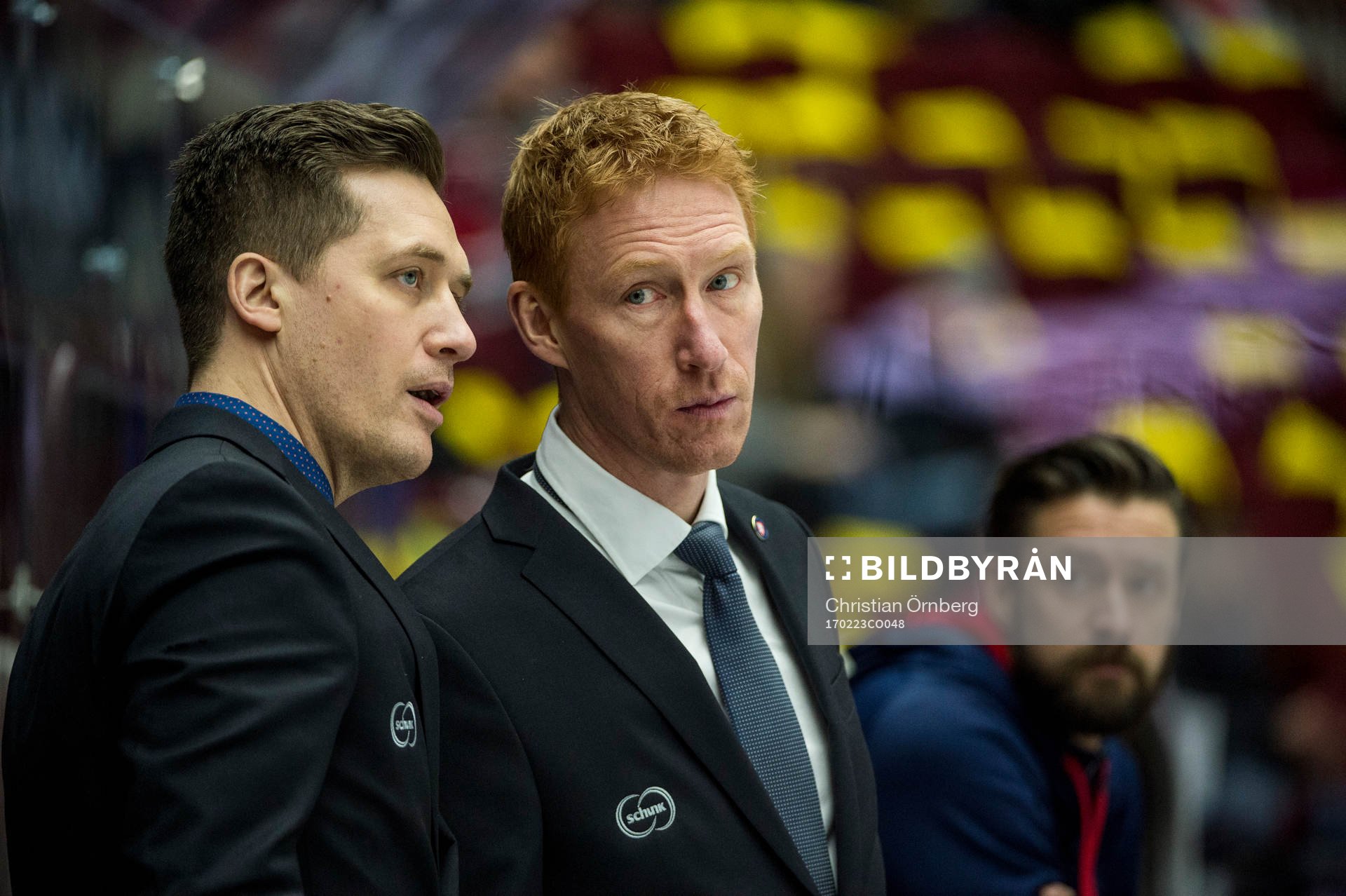 Växjös tränare Sam Hallam och assisterande tränare