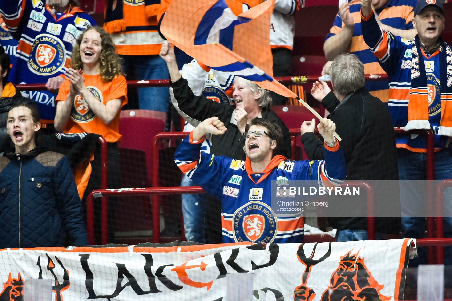 Växjös supportrar jublar