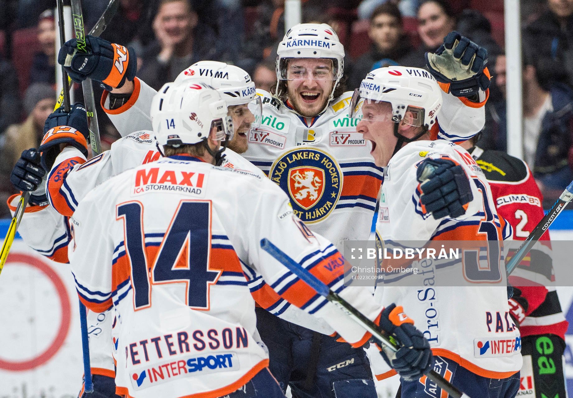 Växjös Emil Pettersson, Erik Josefsson, Dennis Everberg