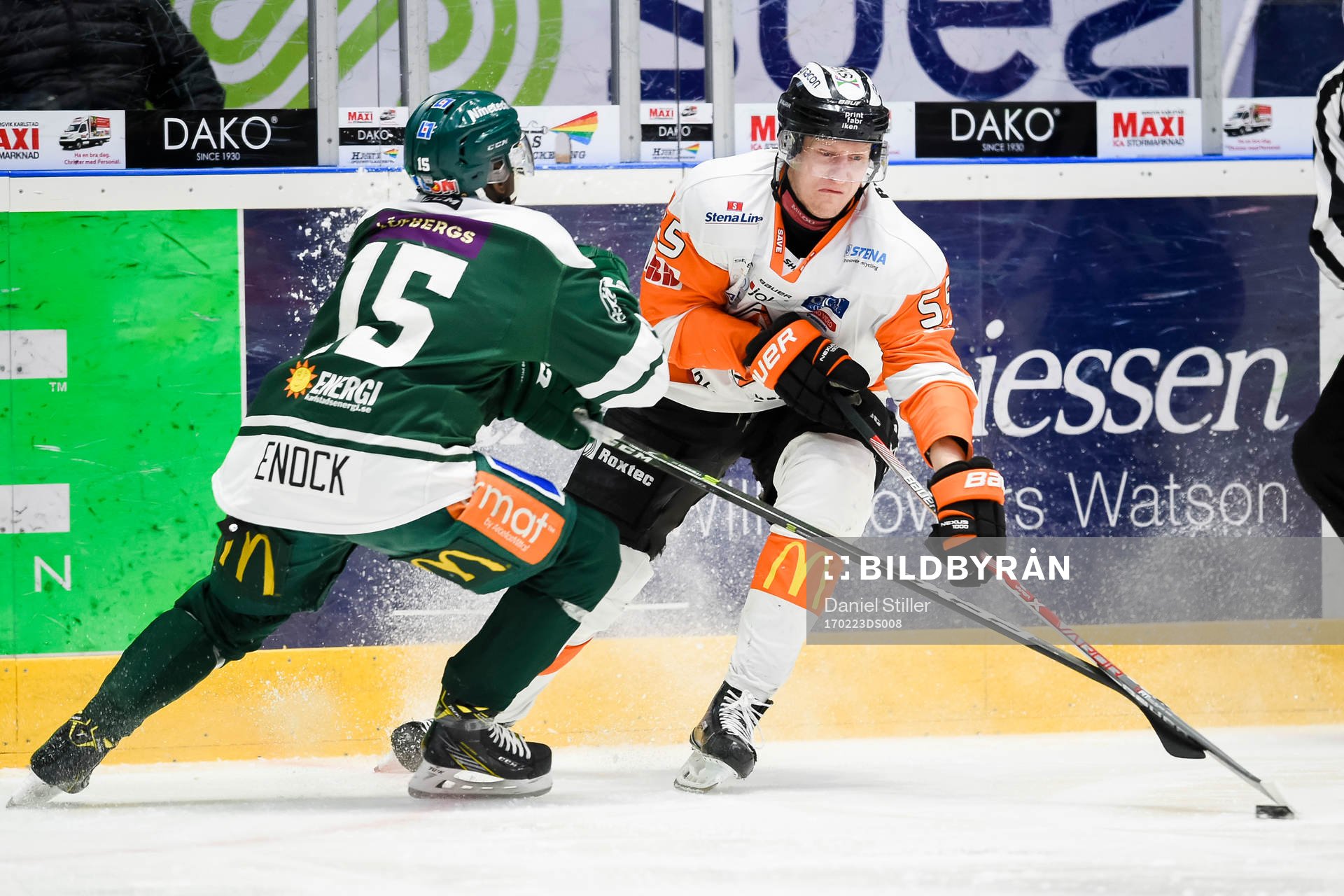 Färjestads Hugo Enock och Karlskronas David Printz