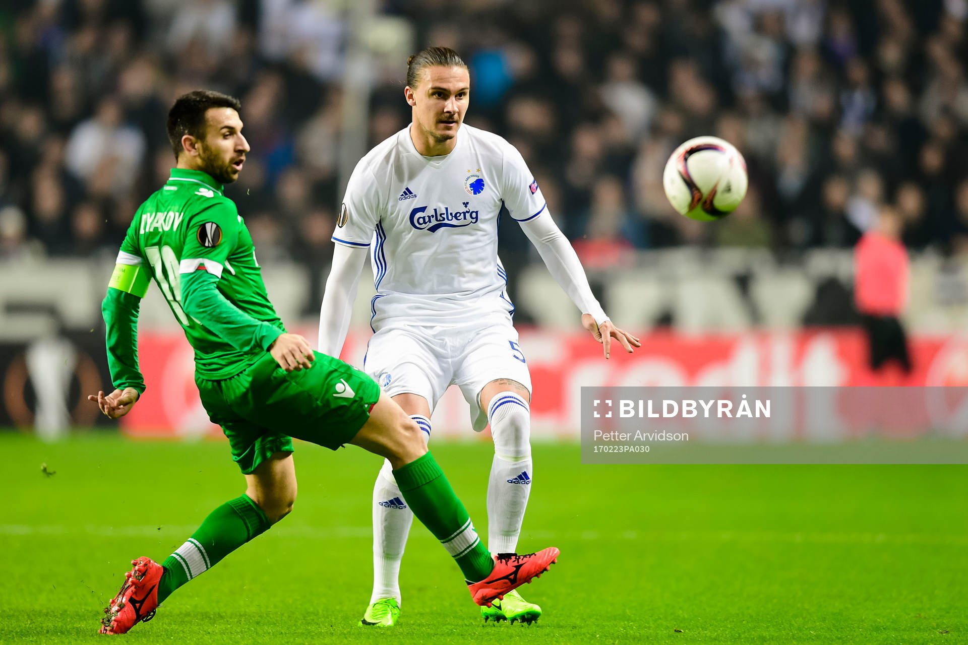 Ludogorets Gustavo Campanharo och FC Köpenhamns Erik