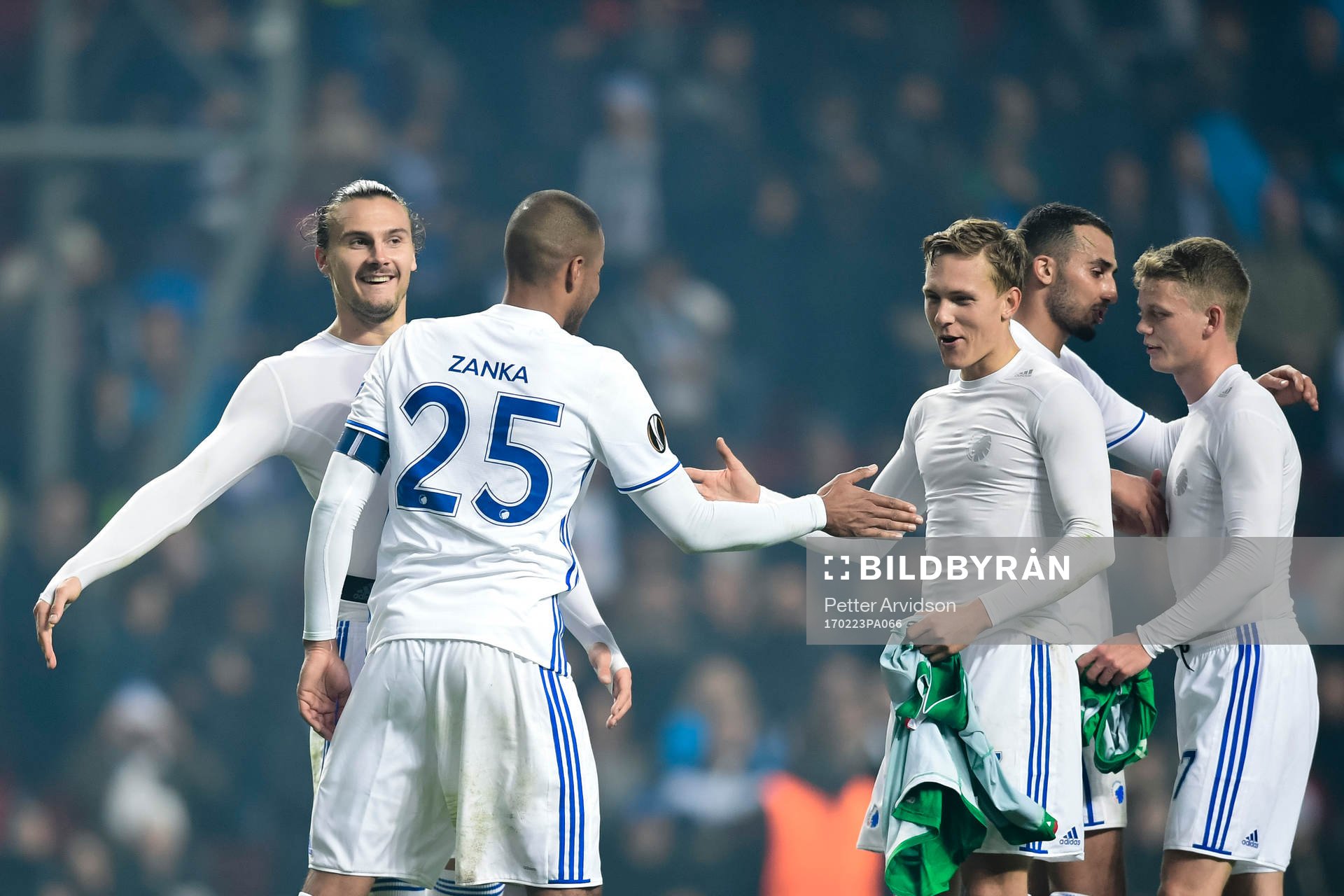 FC Köpenhamns Erik Johansson, Mathias Jörgensen och