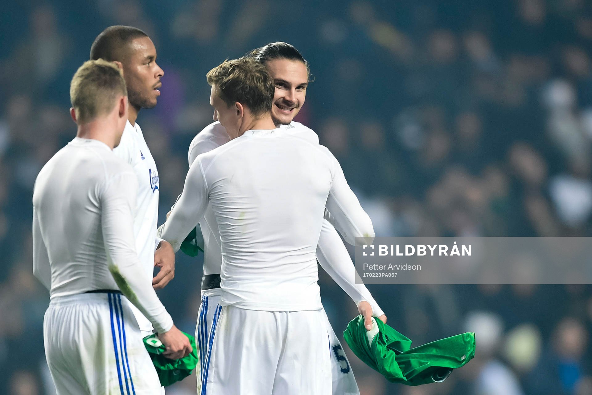 FC Köpenhamns Erik Johansson och Ludwig Augustinsson jublar