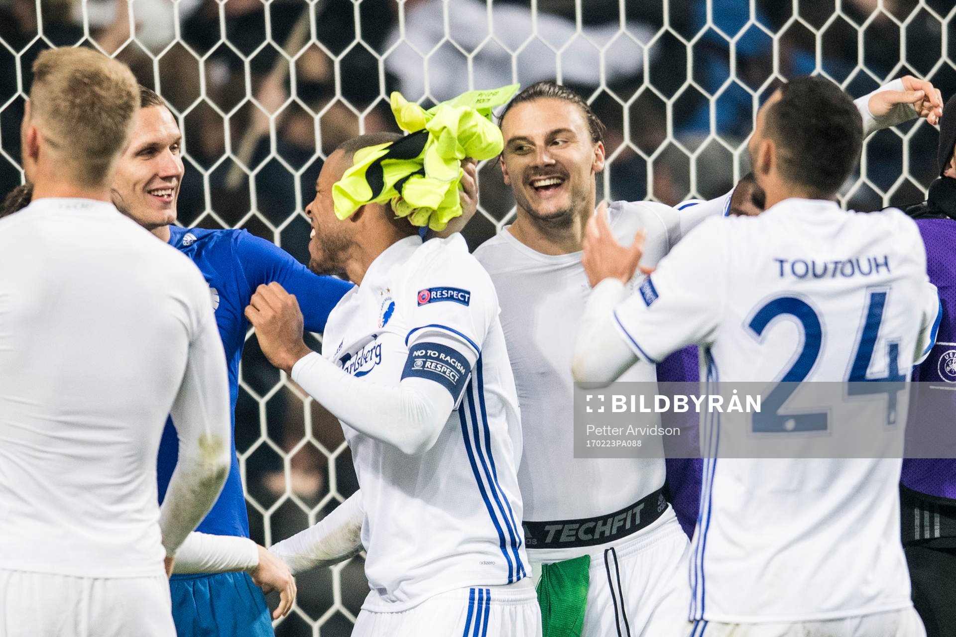 FC Köpenhamns målvakt Robin Olsen, Mathias Jörgensen och