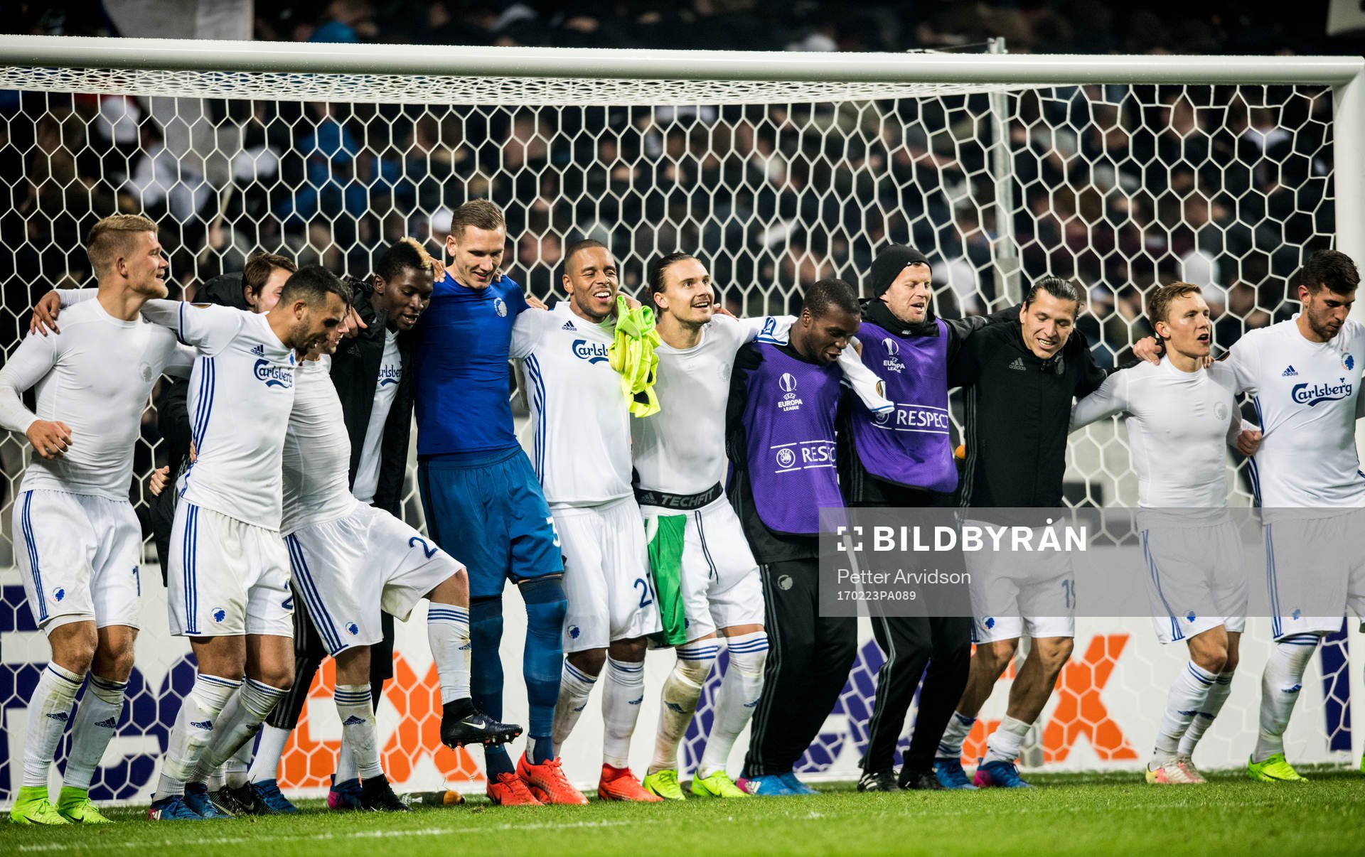 FC Köpenhamns spelare med bland annat målvakt Robin