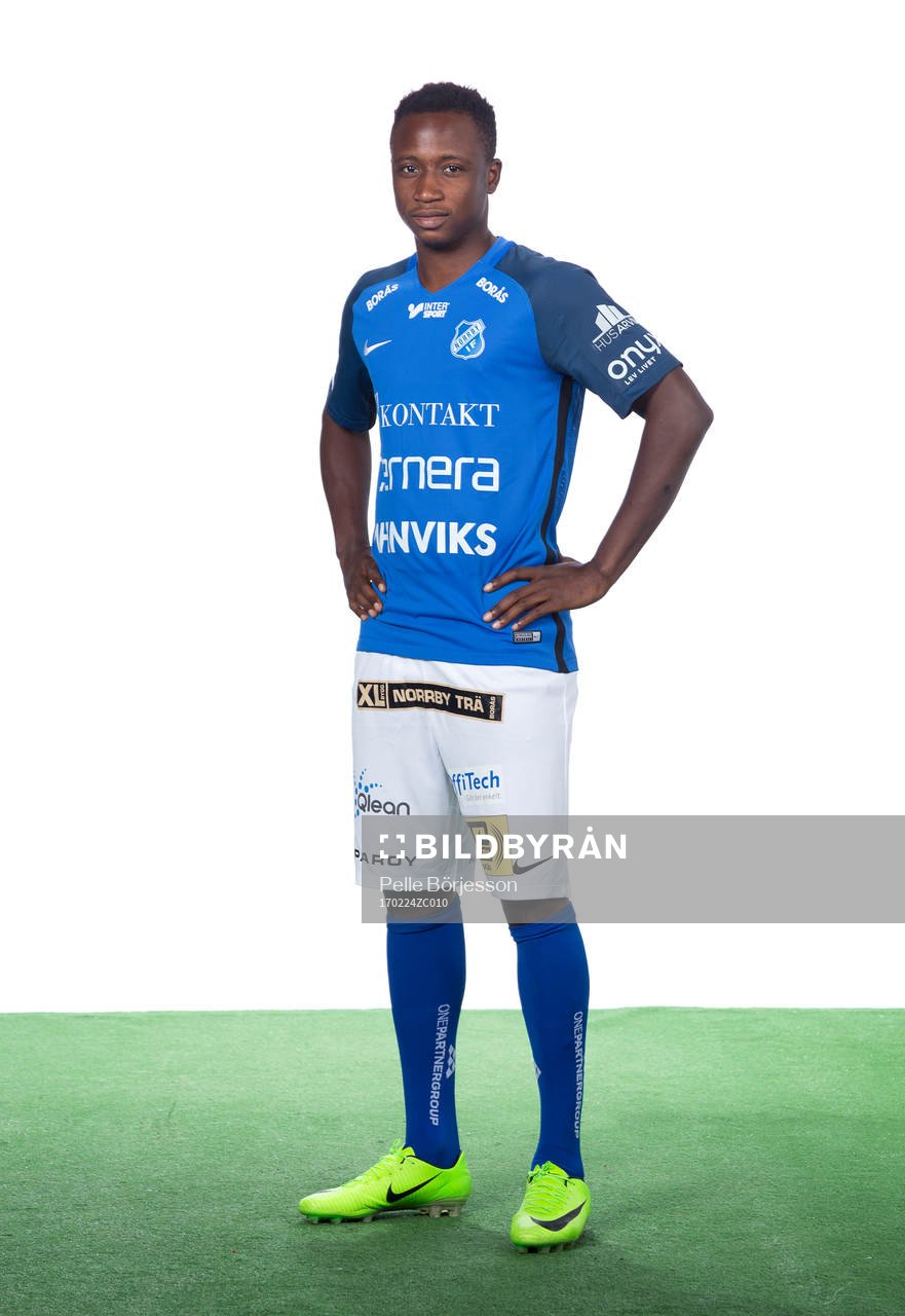Norrbys Prosper Kasim poserar för ett porträtt den 24 februari 2017 i Borås.