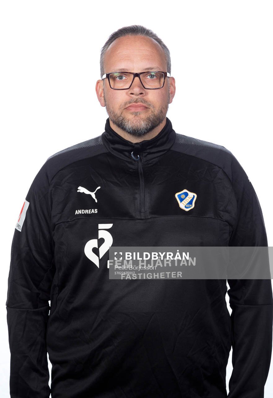Halmstads assisterande tränare Andreas Jankevics poserar för ett porträtt den 24 februari 2017 i Halmstad.