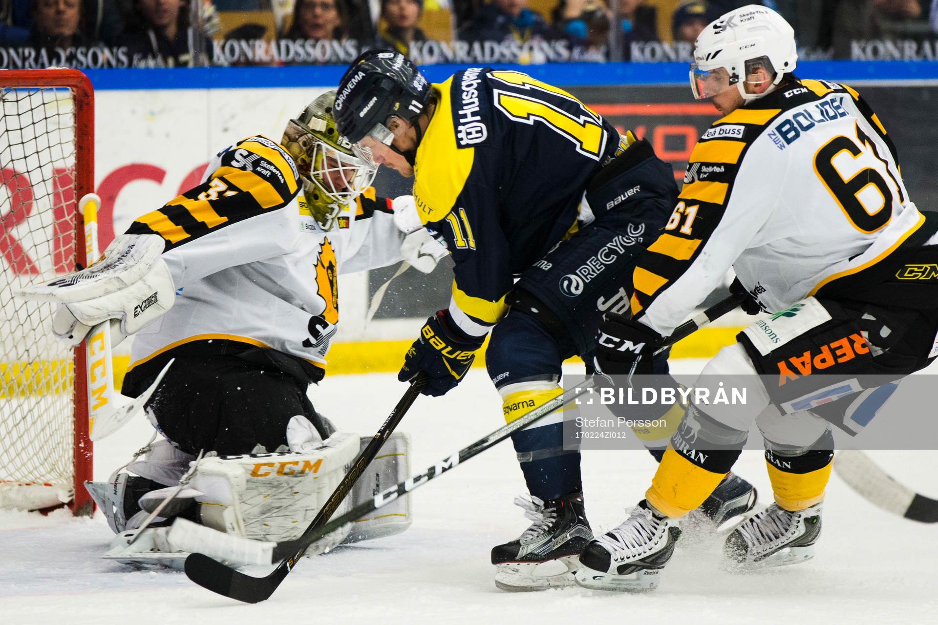 Skellefteås målvakt Joni Ortio och Fredrik Lindgren