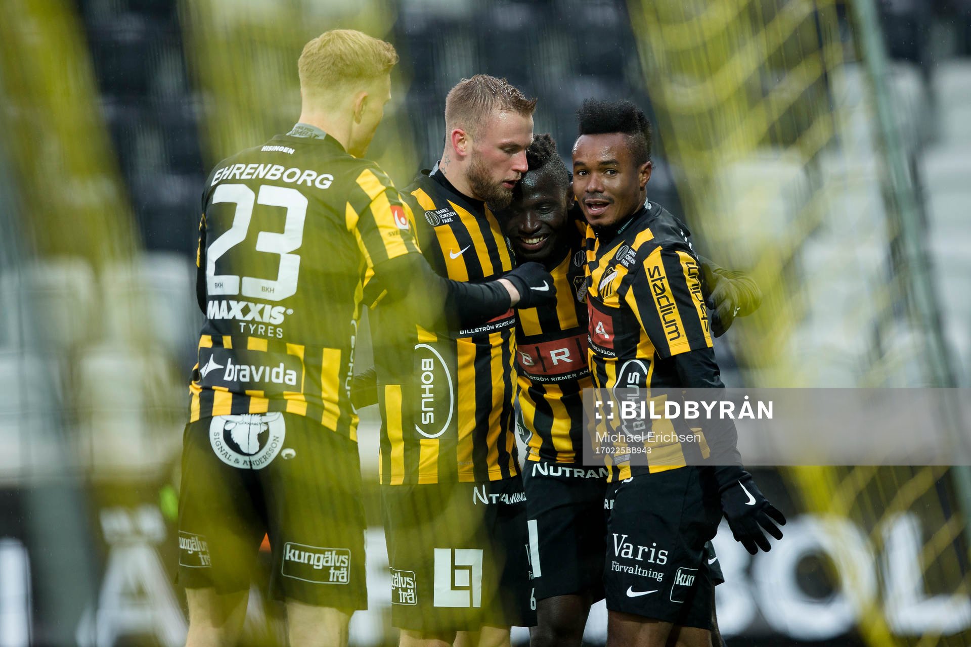 Häckens Nasiru Mohammed t.h. jublar och firar 3-1 målet