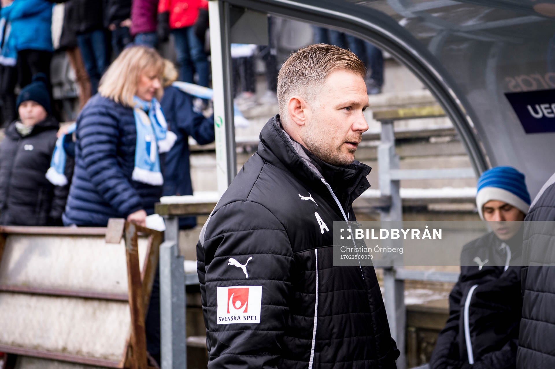 Malmö FFs tränare Magnus Pehrsson innan träningsmatchen