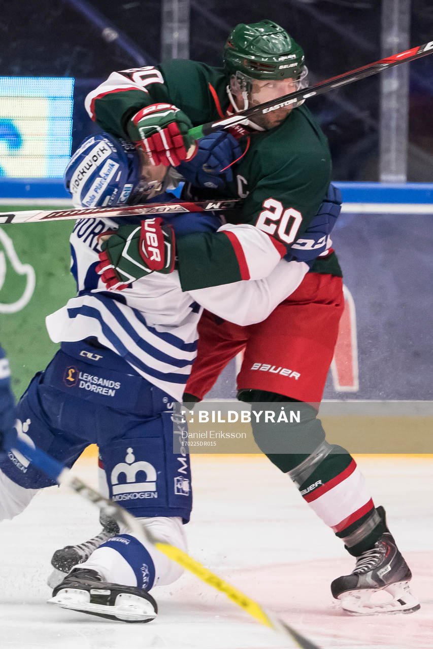 Leksands Patrik Norén och Frölundas Joel Lundqvist i