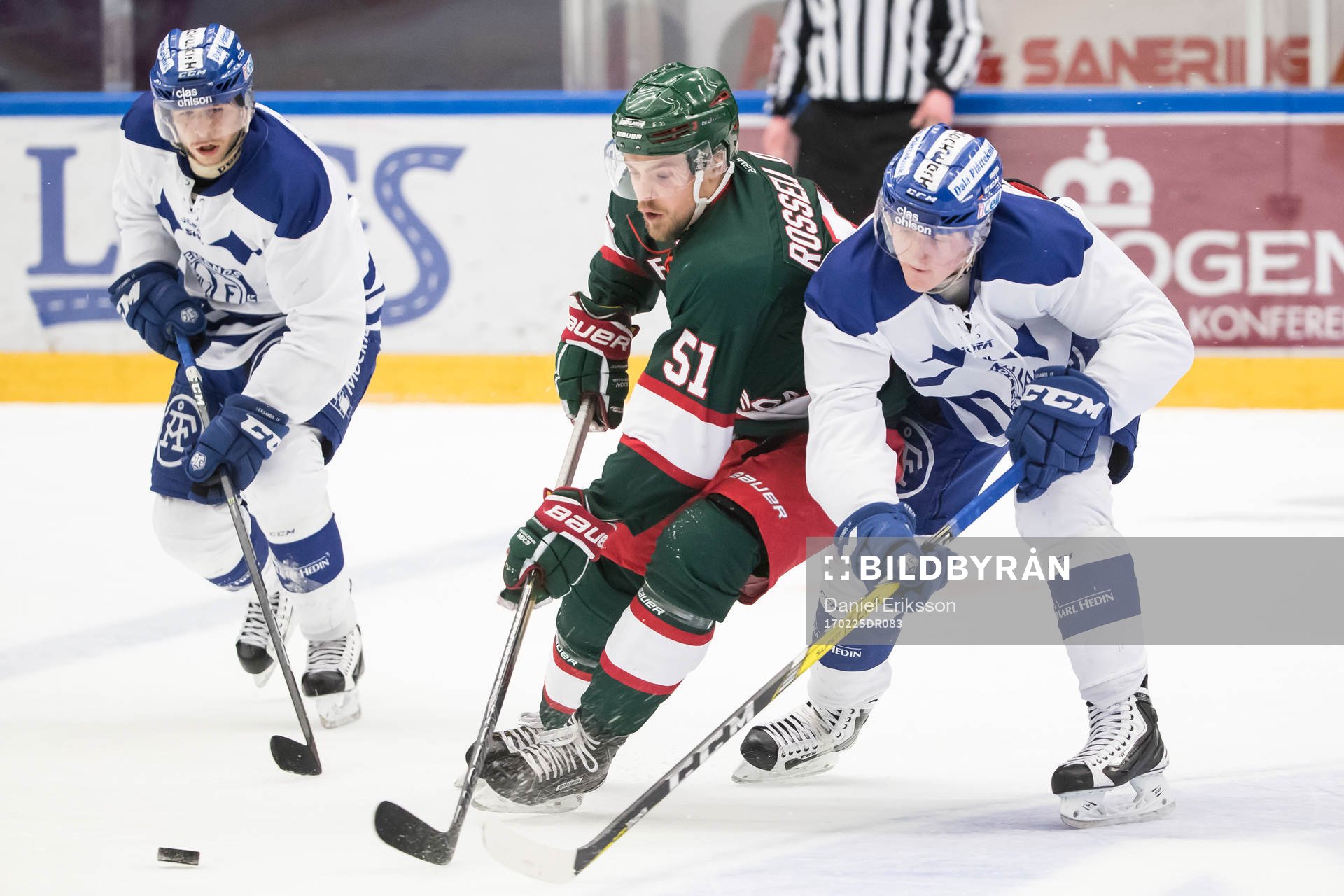 Frölundas Mats Rosseli Olsen och Leksands Johan Porsberger