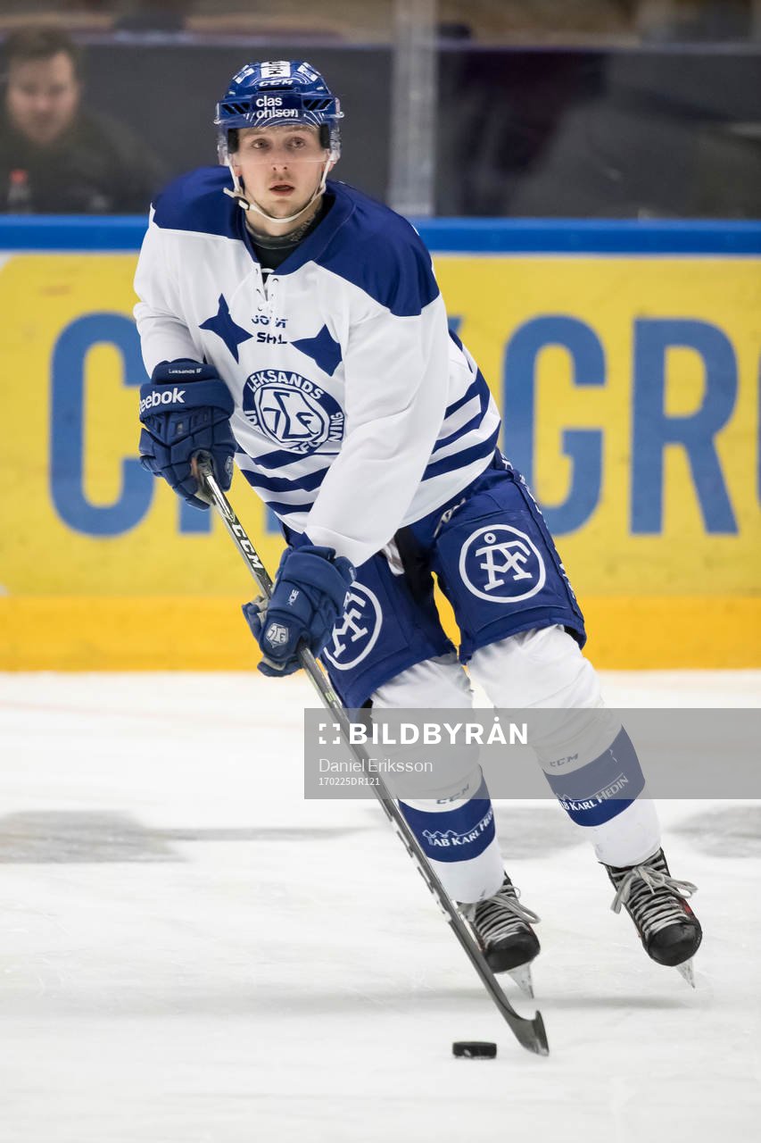 Leksands Joe Piskula i ishockeymatchen i SHL mellan Leksand