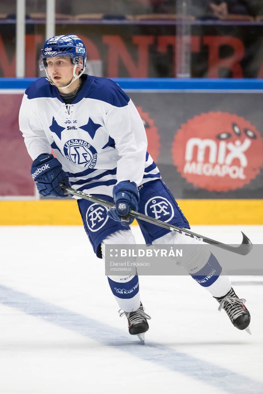 Leksands Joe Piskula i ishockeymatchen i SHL mellan Leksand