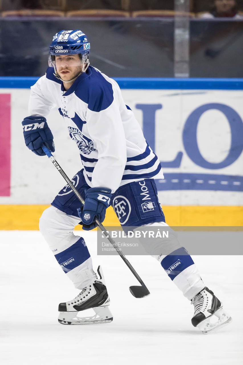 Leksands János Hári i ishockeymatchen i SHL mellan