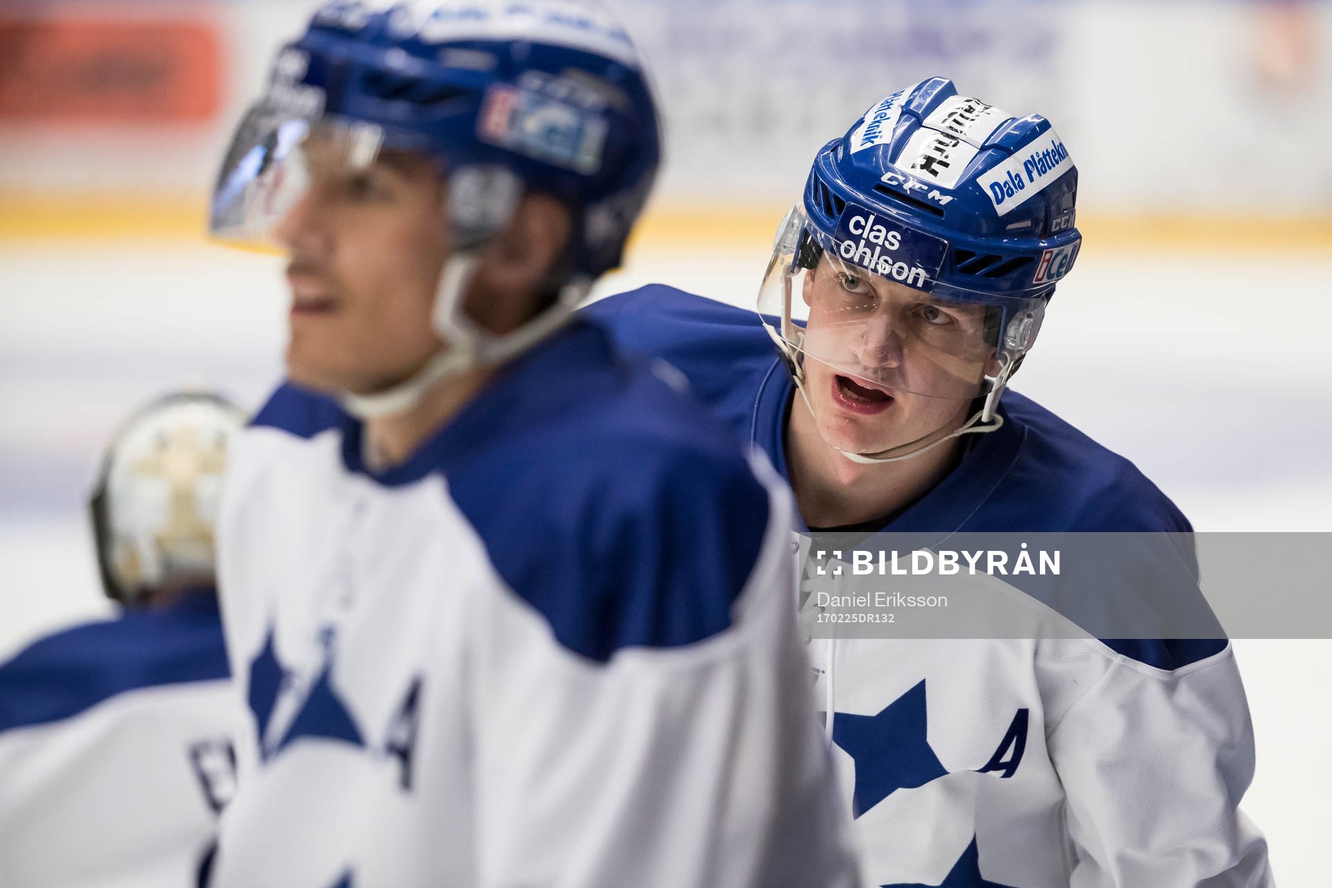 Leksands Martin Karlsson i ishockeymatchen i SHL mellan