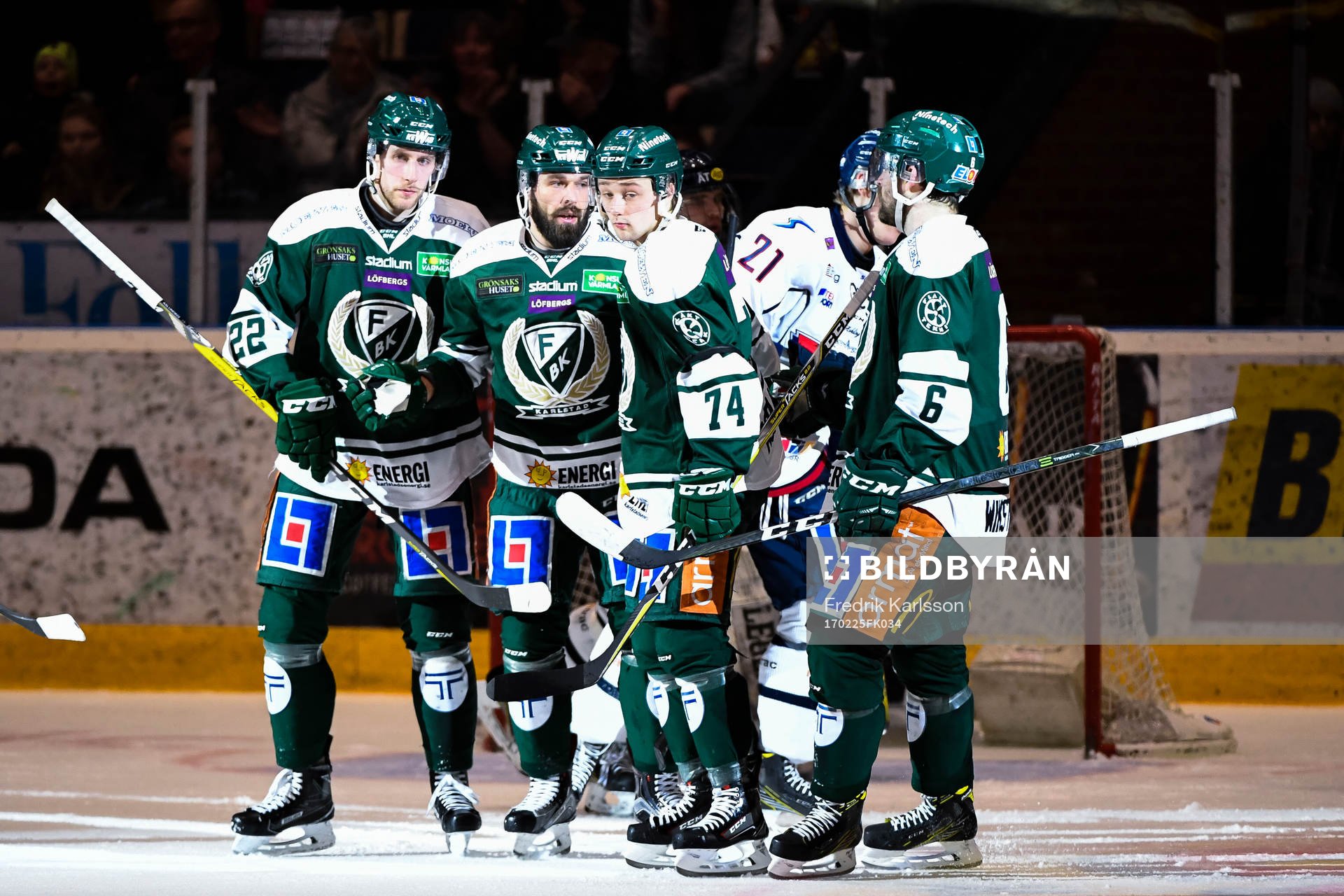 Färjestads Per Åslund , Rasmus Asplund  och Milan Gulas