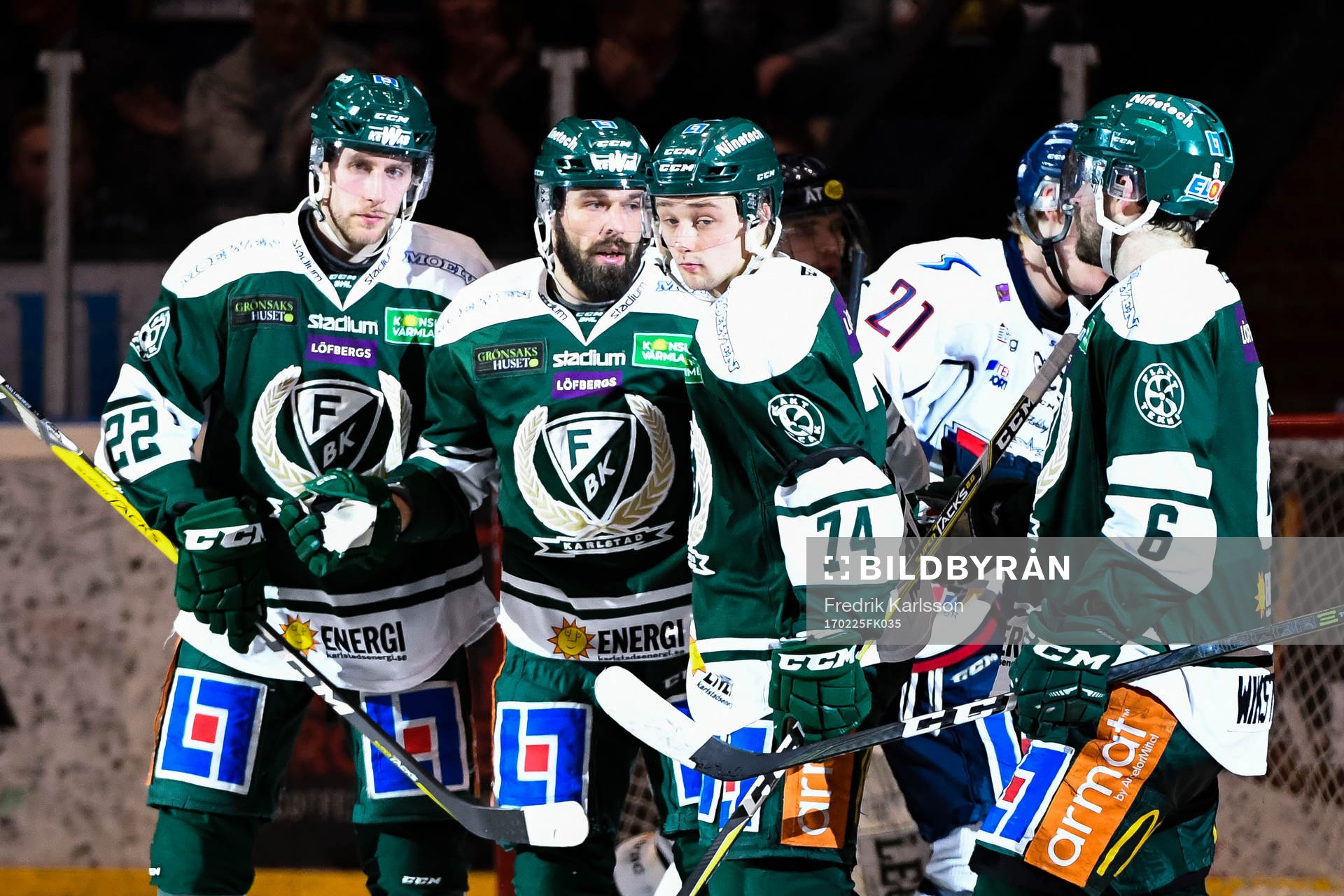 Färjestads Per Åslund , Rasmus Asplund  och Milan Gulas