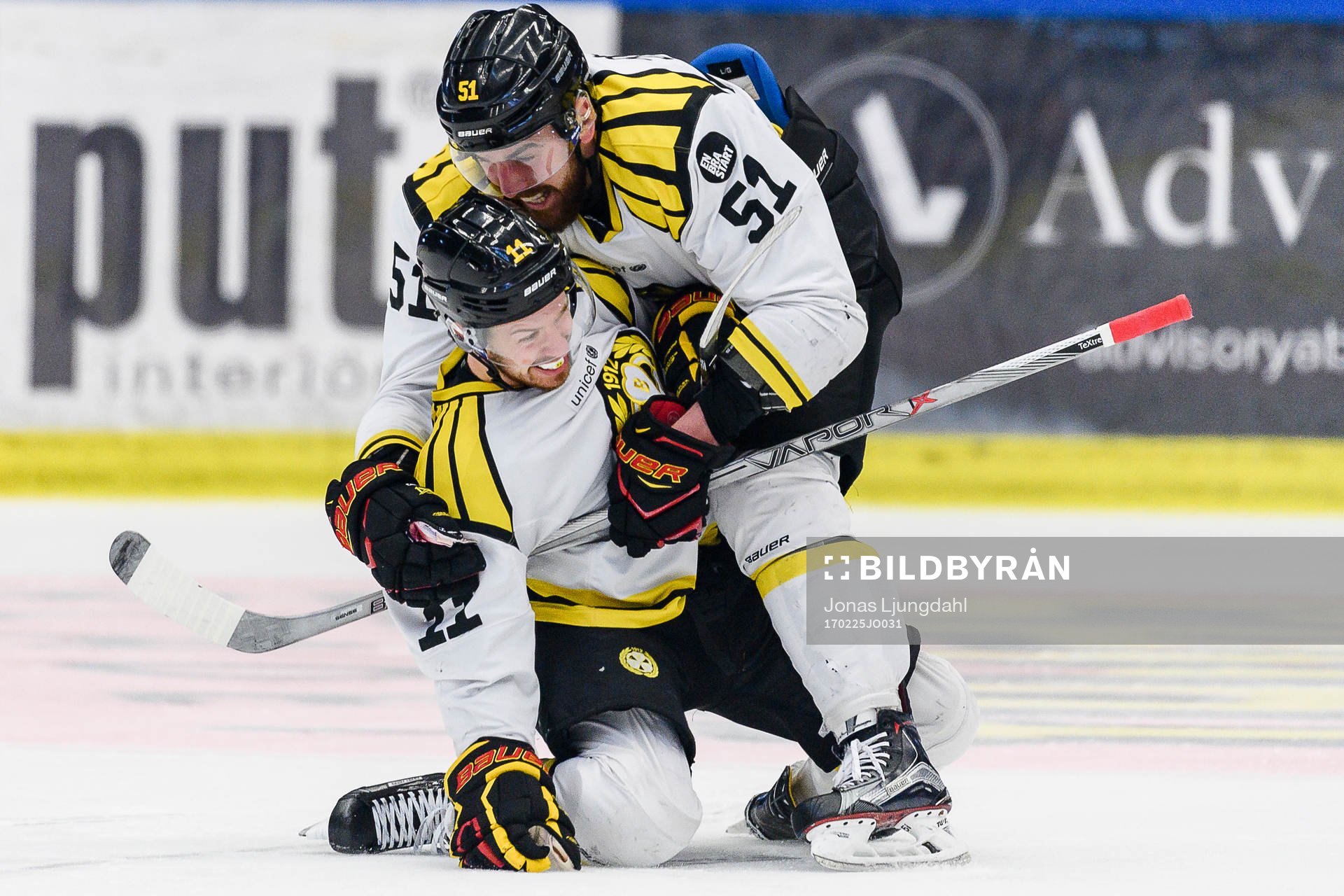 Brynäs Kevin Clark och Marc Zanetti jublar