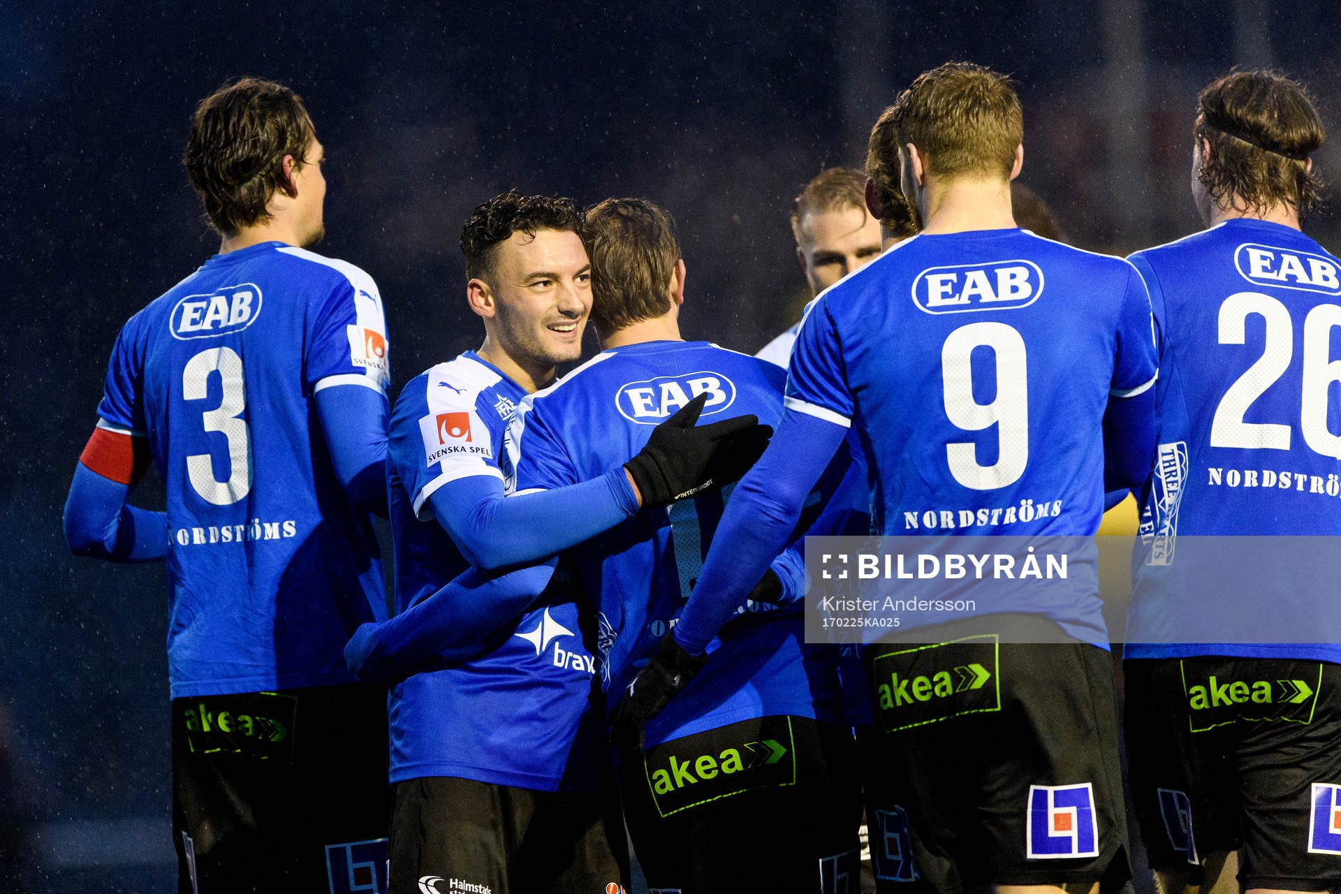 Halmstads spelare jublar