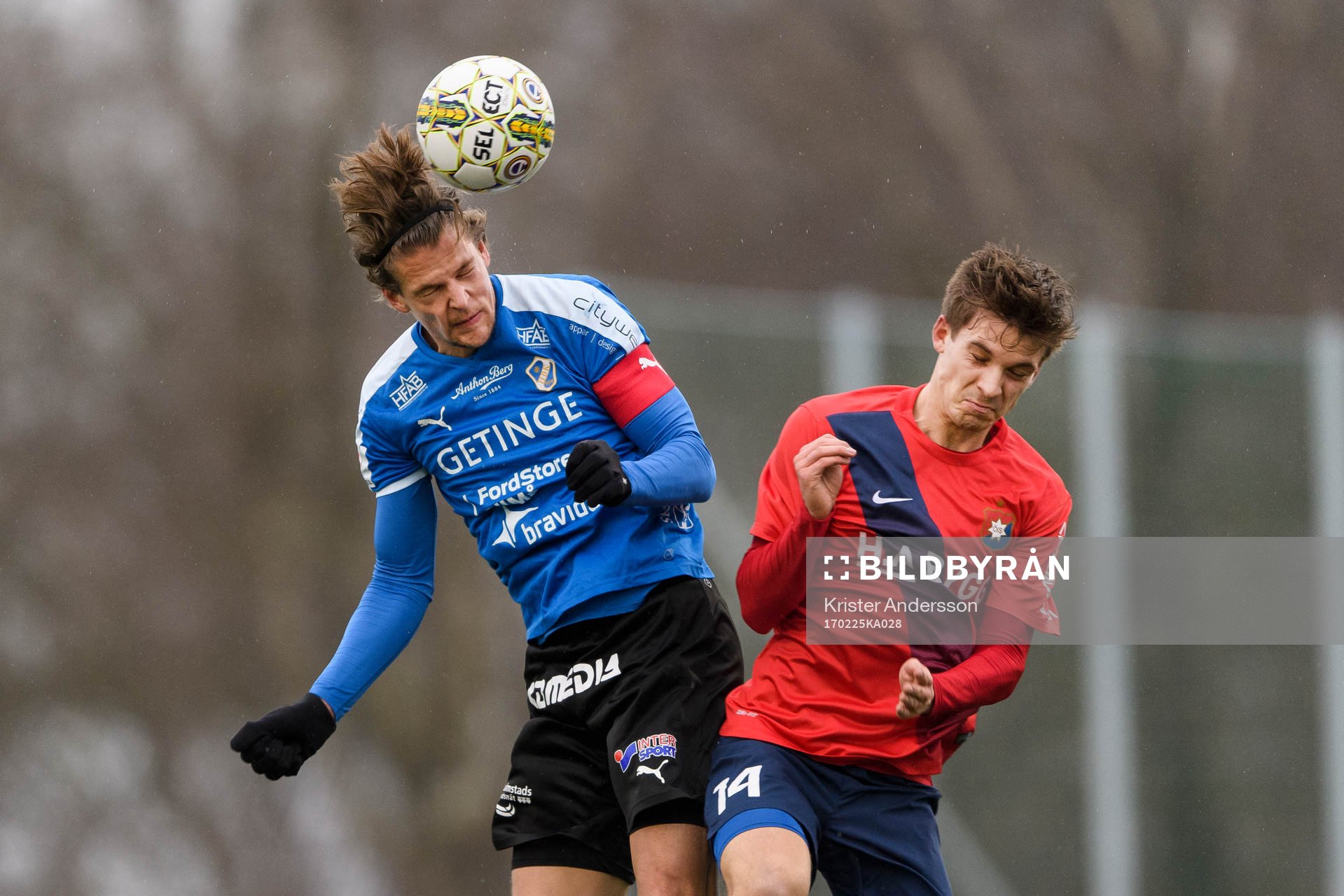 Halmstads Fredrik Liverstam och Örgrytes Daniel Paulson