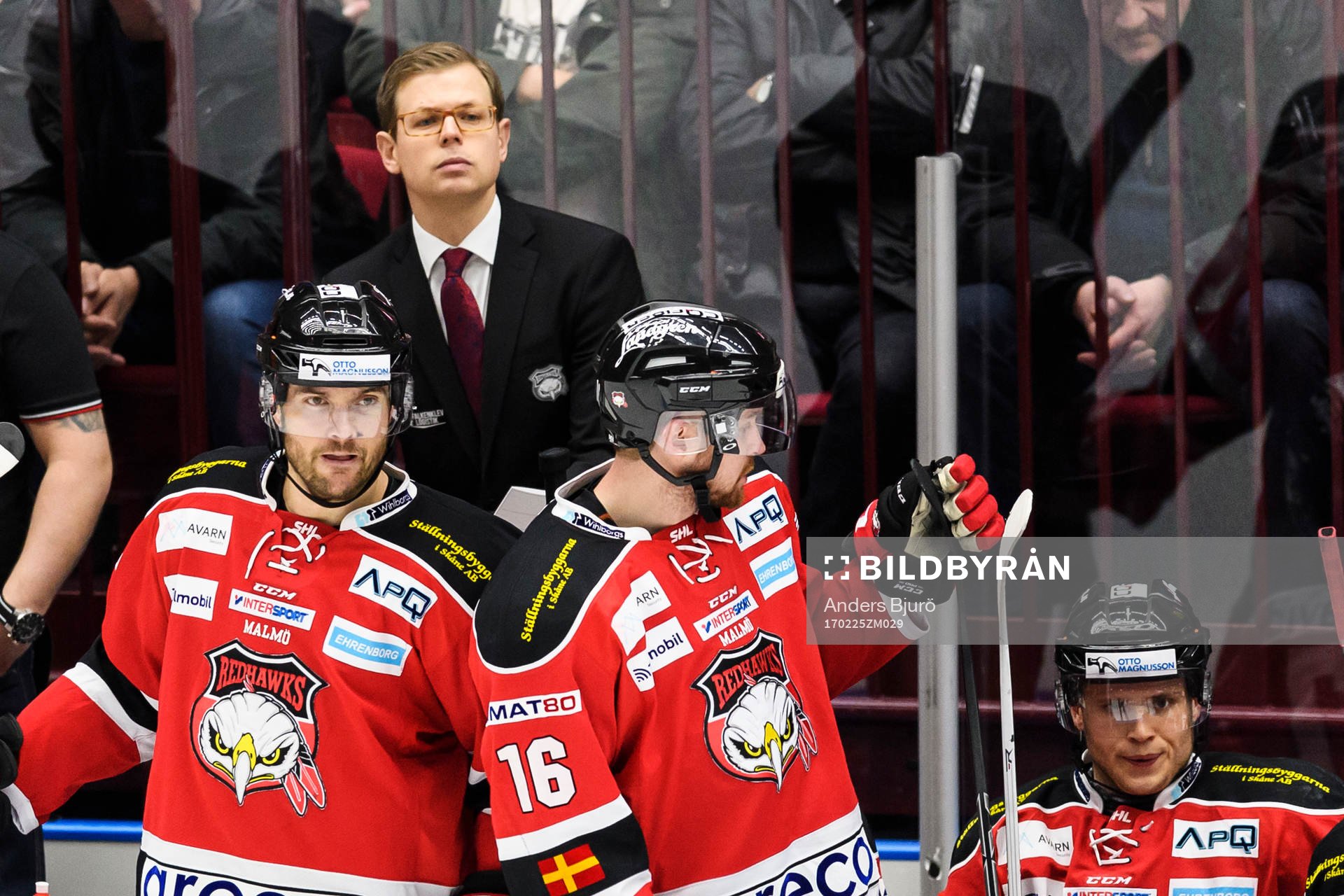 Malmö Redhawks Noah Welch och Magnus Häggström
