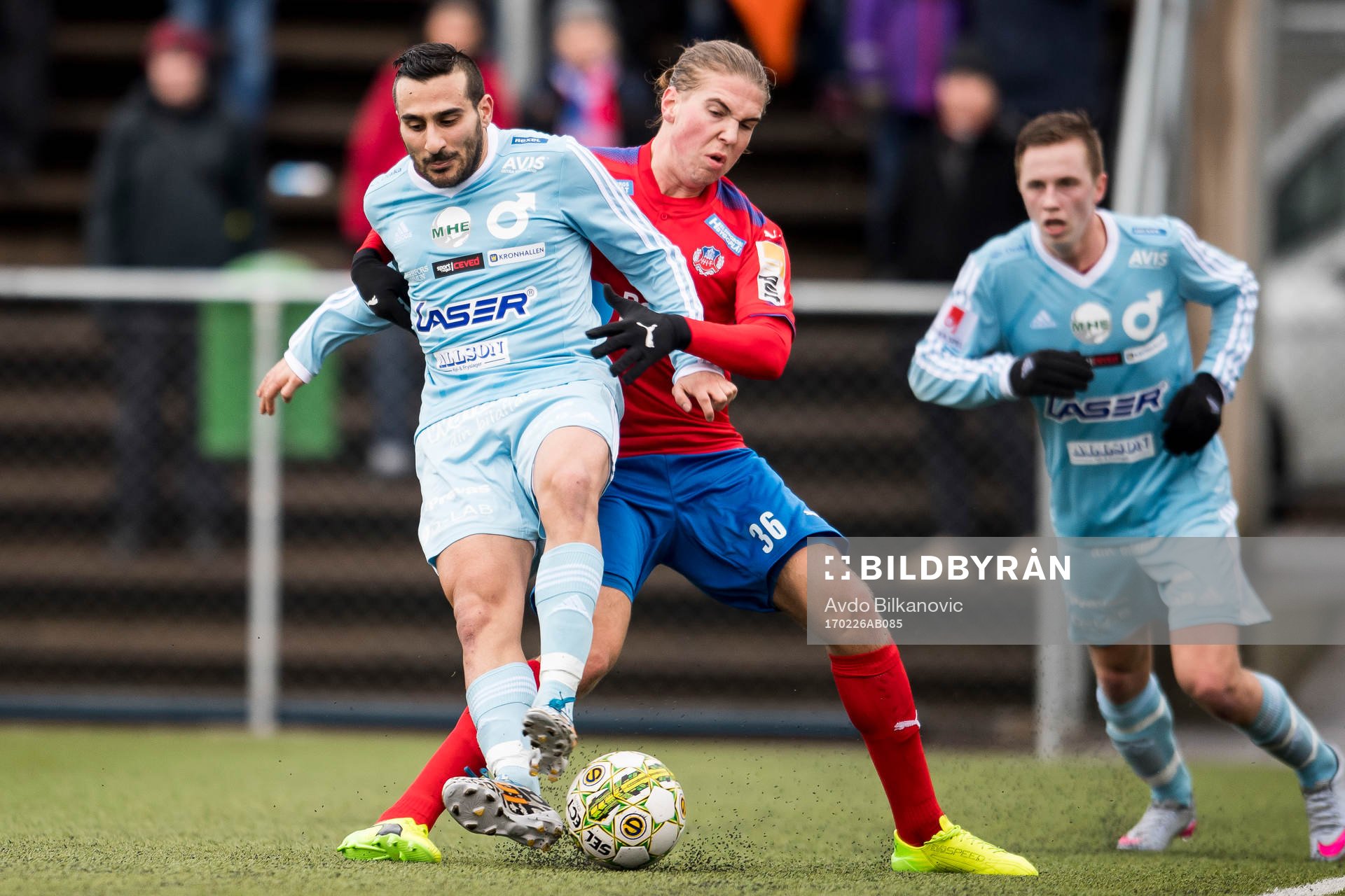 Helsingborgs Charlie Weberg och Degerfors Sargon Abraham