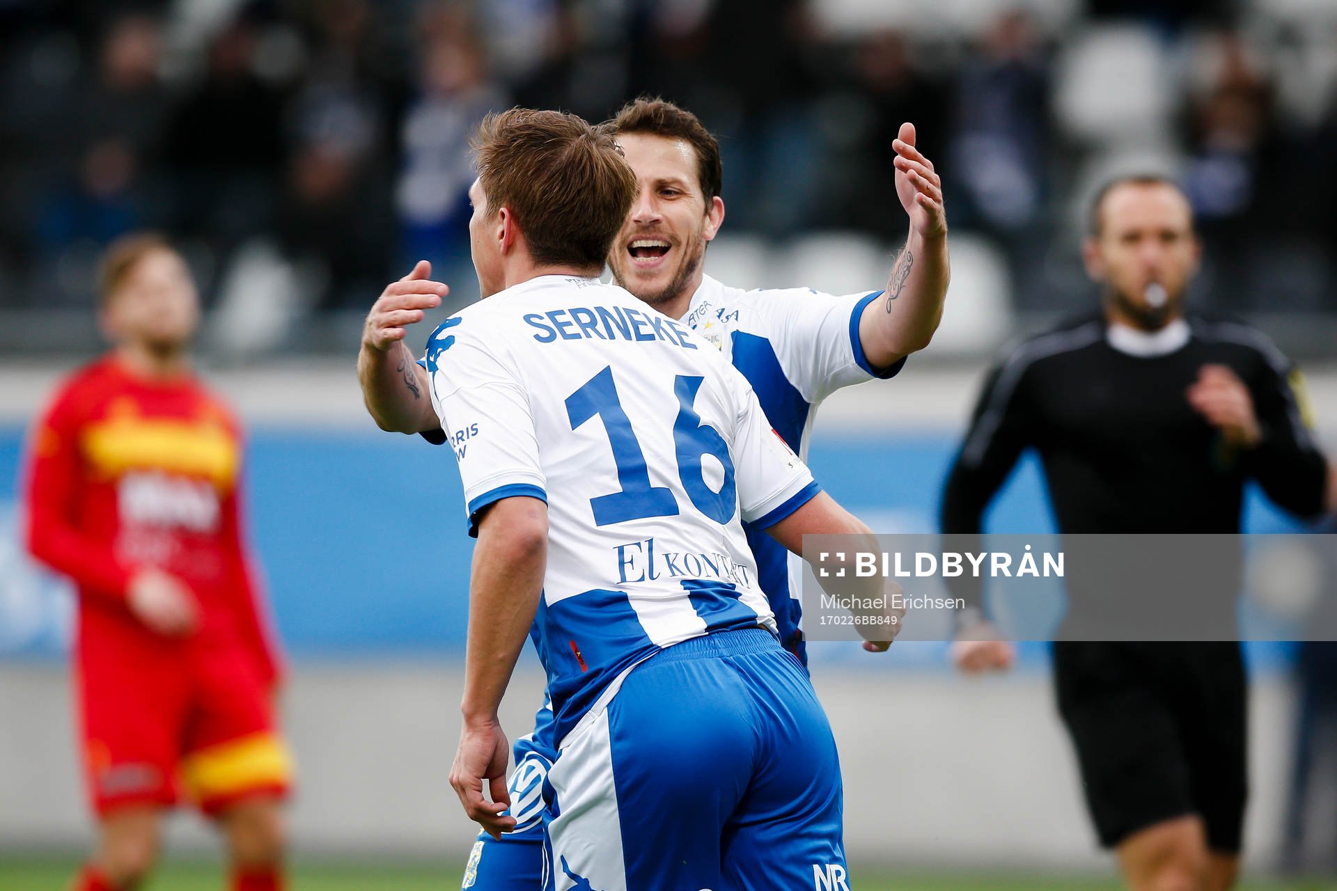 IFK Göteborgs Mikael Boman och Tobias Hysen jublar