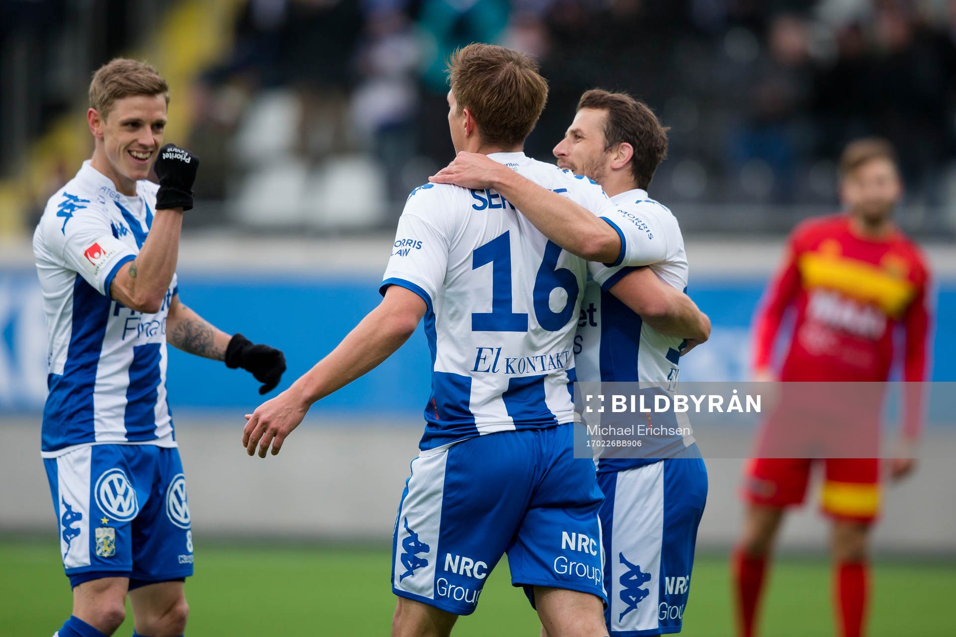IFK Göteborgs Mikael Boman jublar ihop med Tobias Hysen