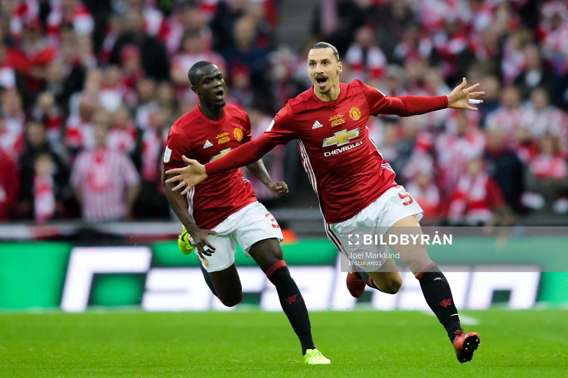 Manchester Uniteds Zlatan Ibrahimovic jublar