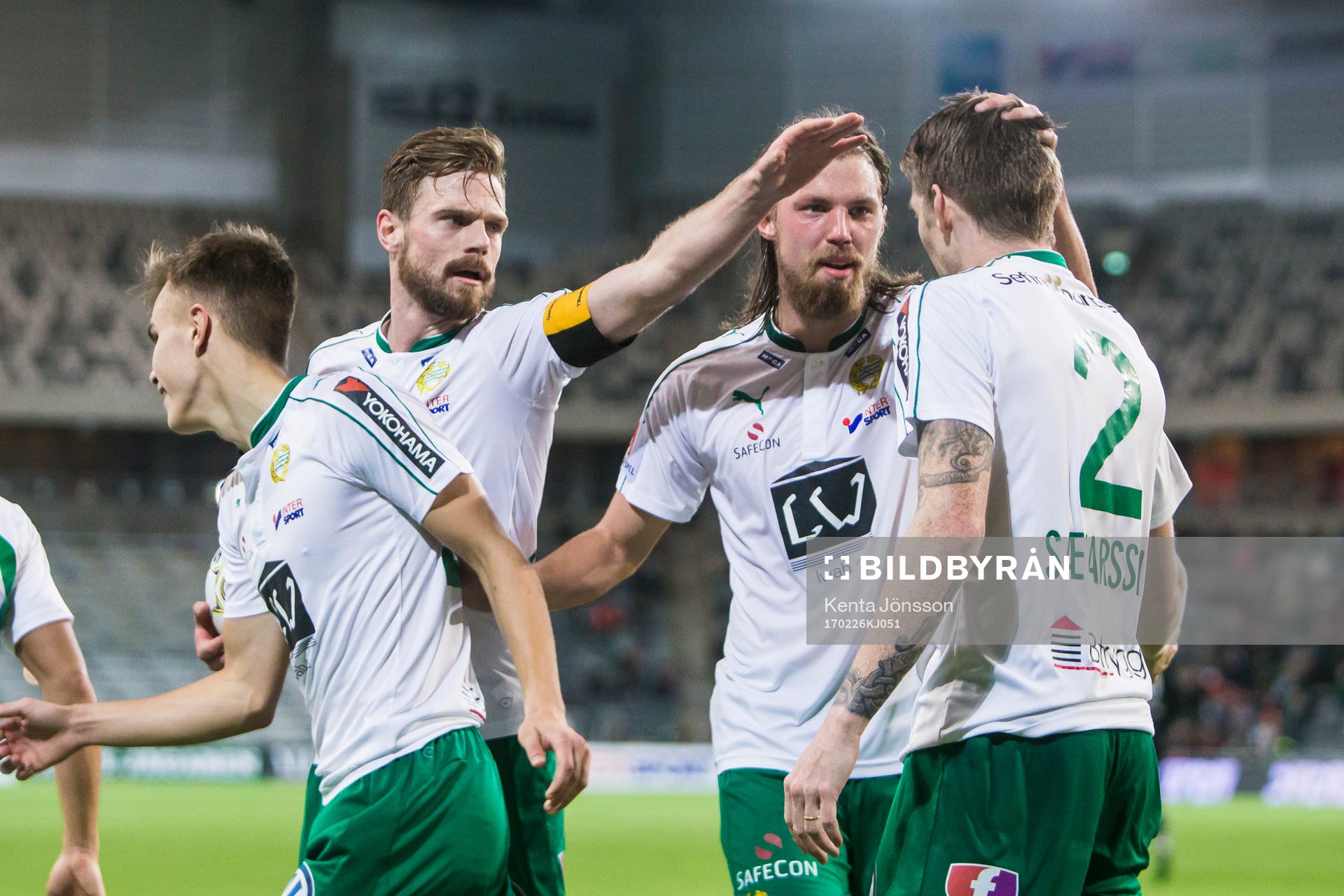 Hammarbys Dusan Jajic , Arnór Smárason och Björn Paulsen