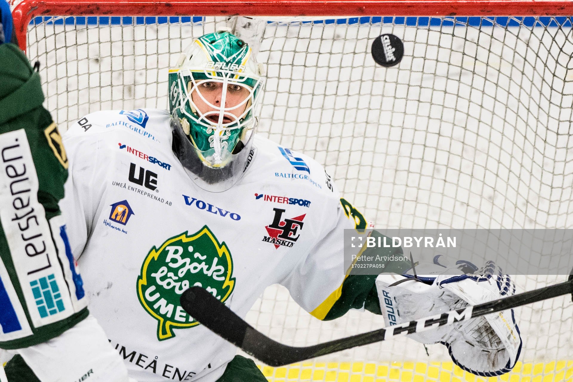 Björklövens målvakt Adam Werner