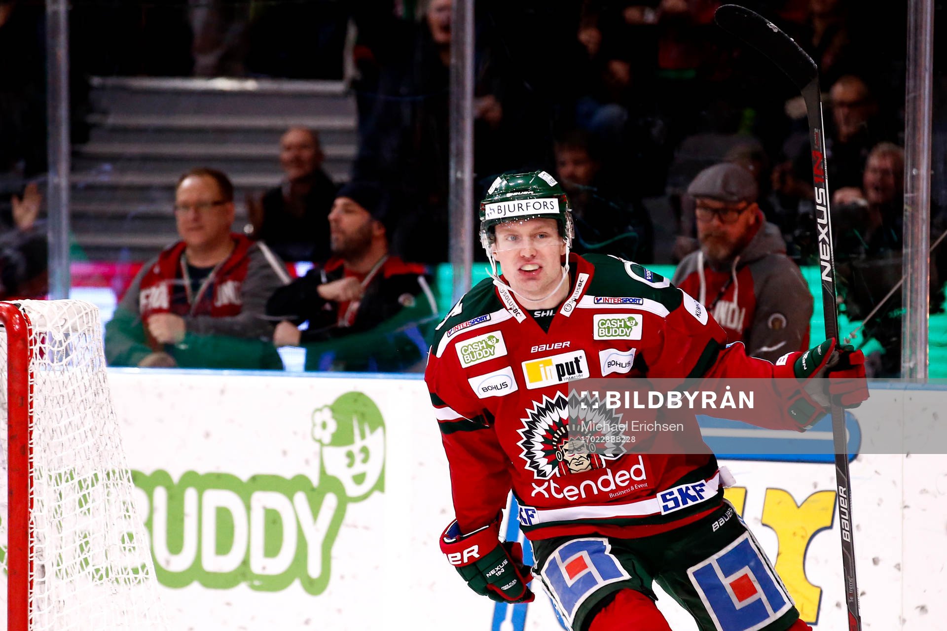 Frölundas John Nyberg jublar