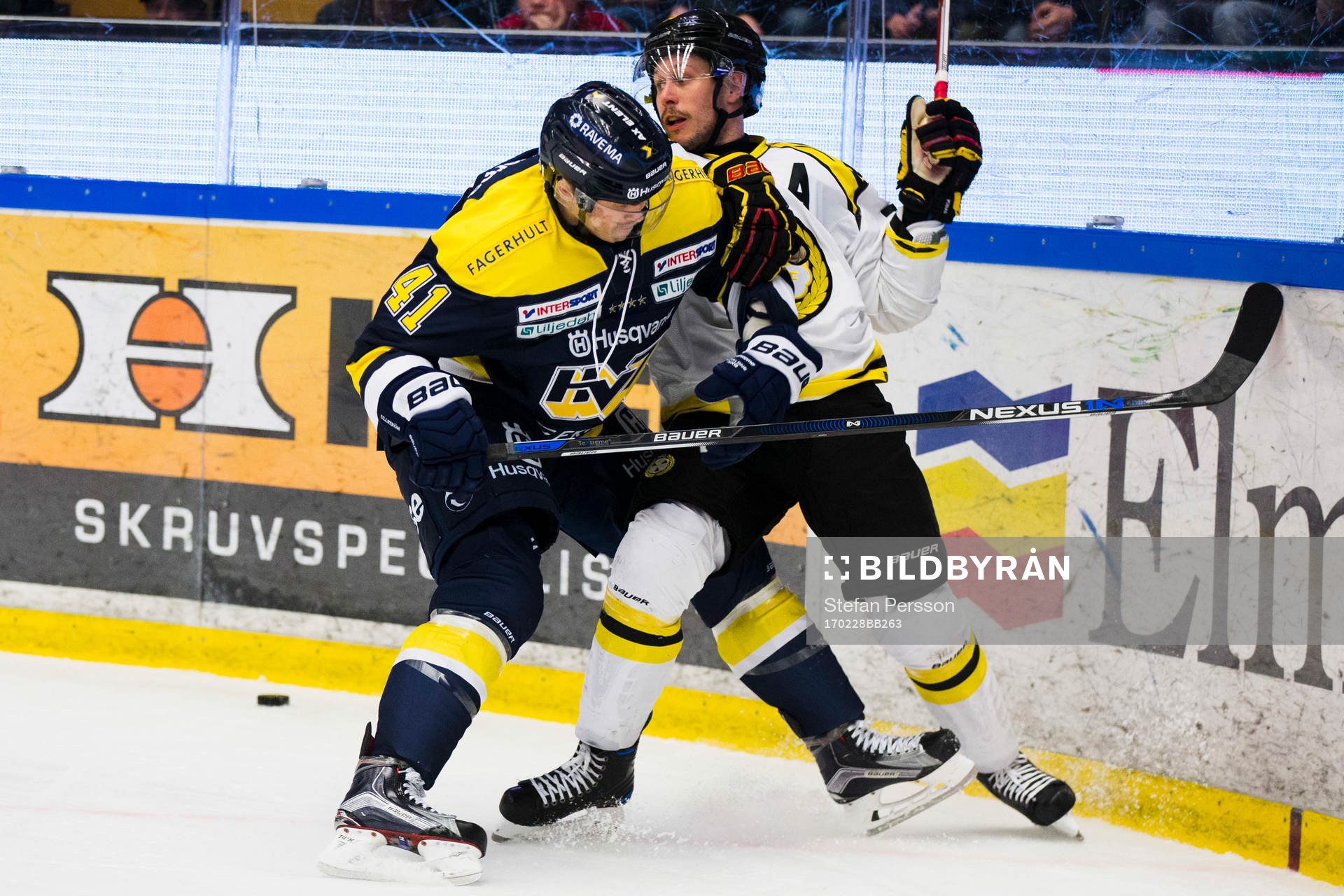 s David Ullström mot Brynäs Elias Fälth