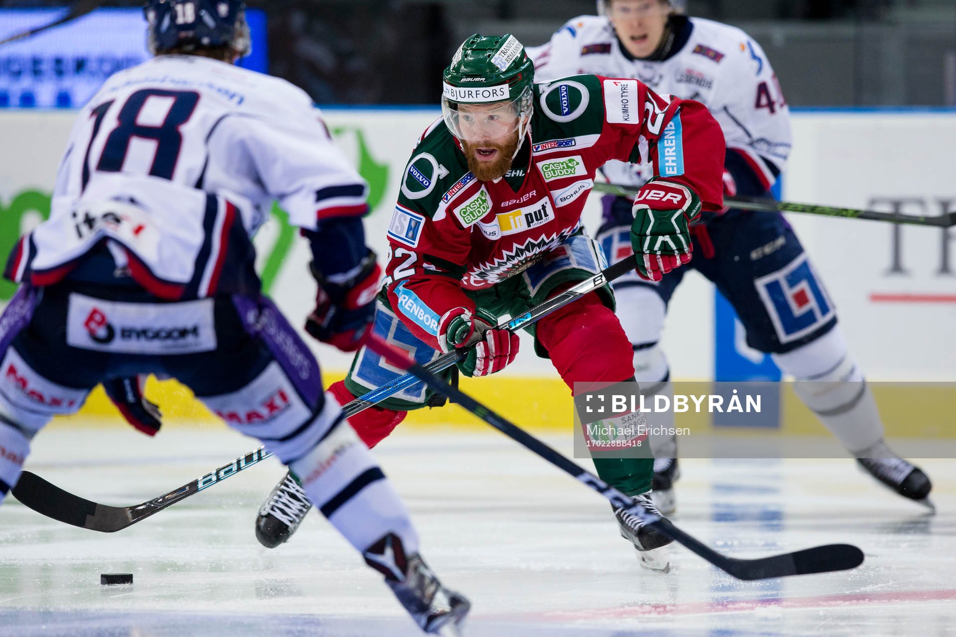 Frölundas Robin Figren mot Linköpings Jacob Lilja