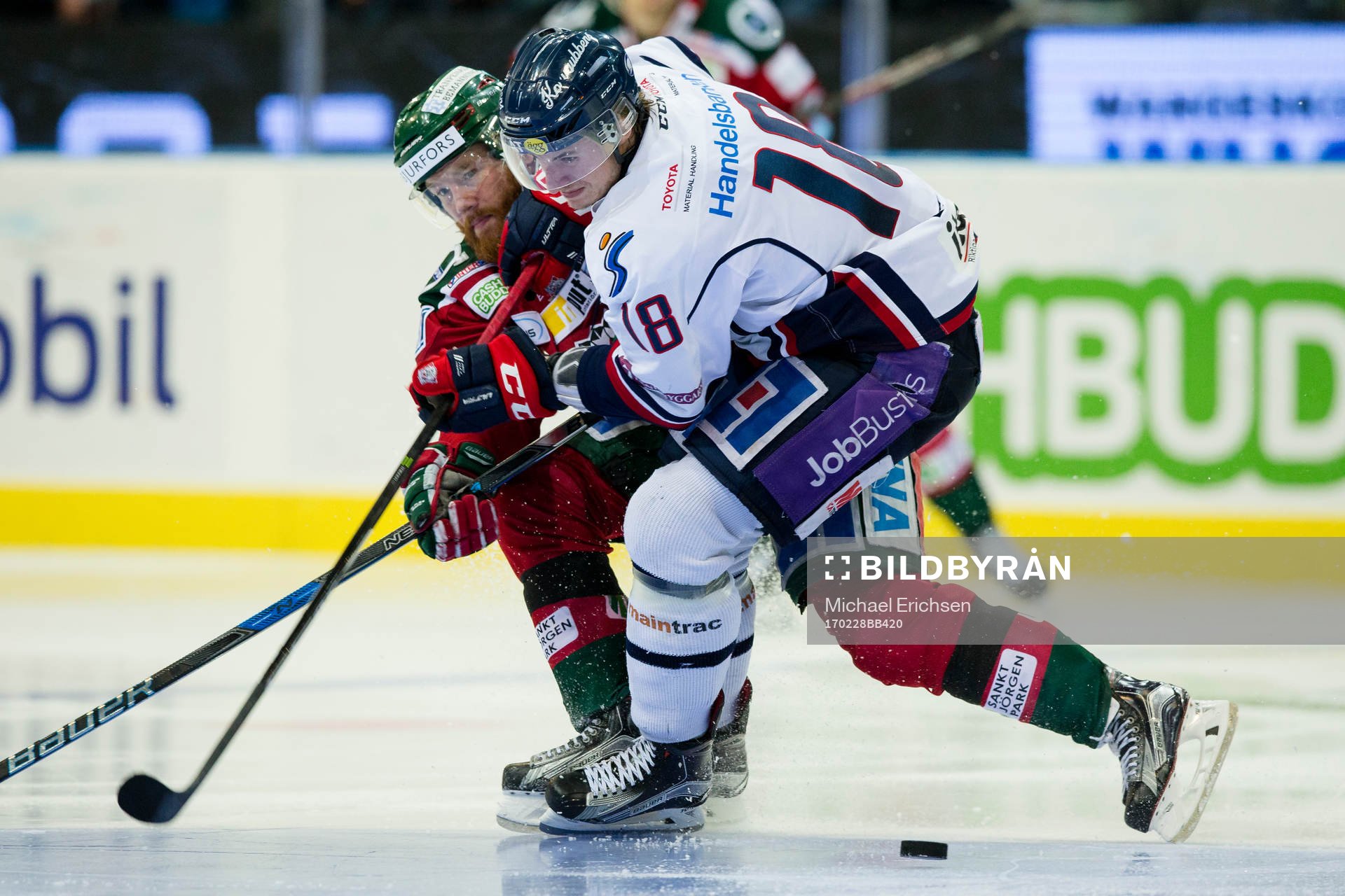 Frölundas Robin Figren mot Linköpings Jacob Lilja