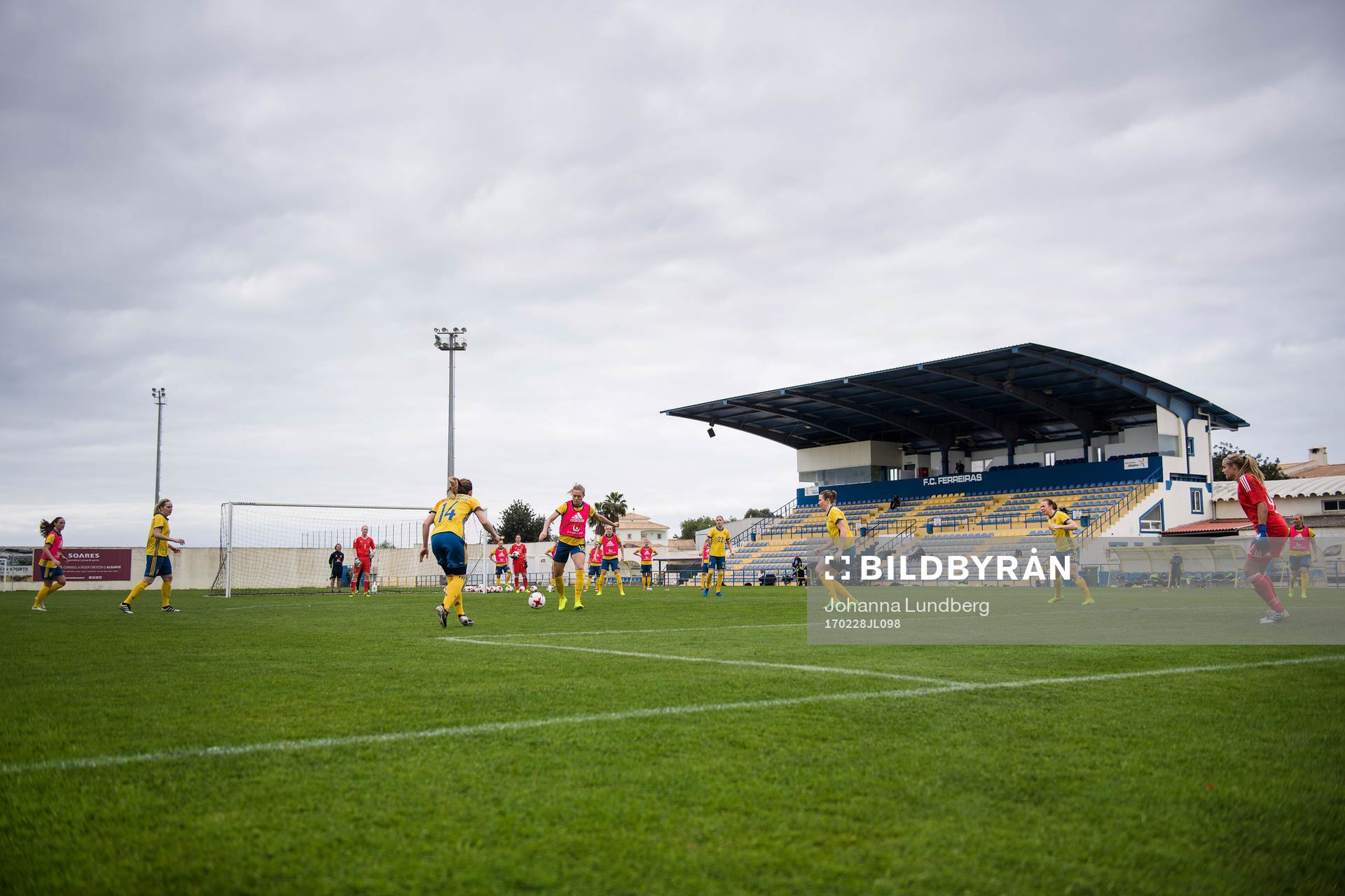 Sveriges spelare på Estadio da Nora
