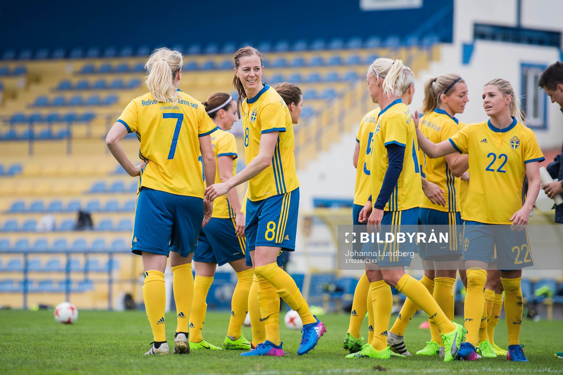 Sveriges Lisa Dahlkvist, Lotta Schelin , Caroline Seger och