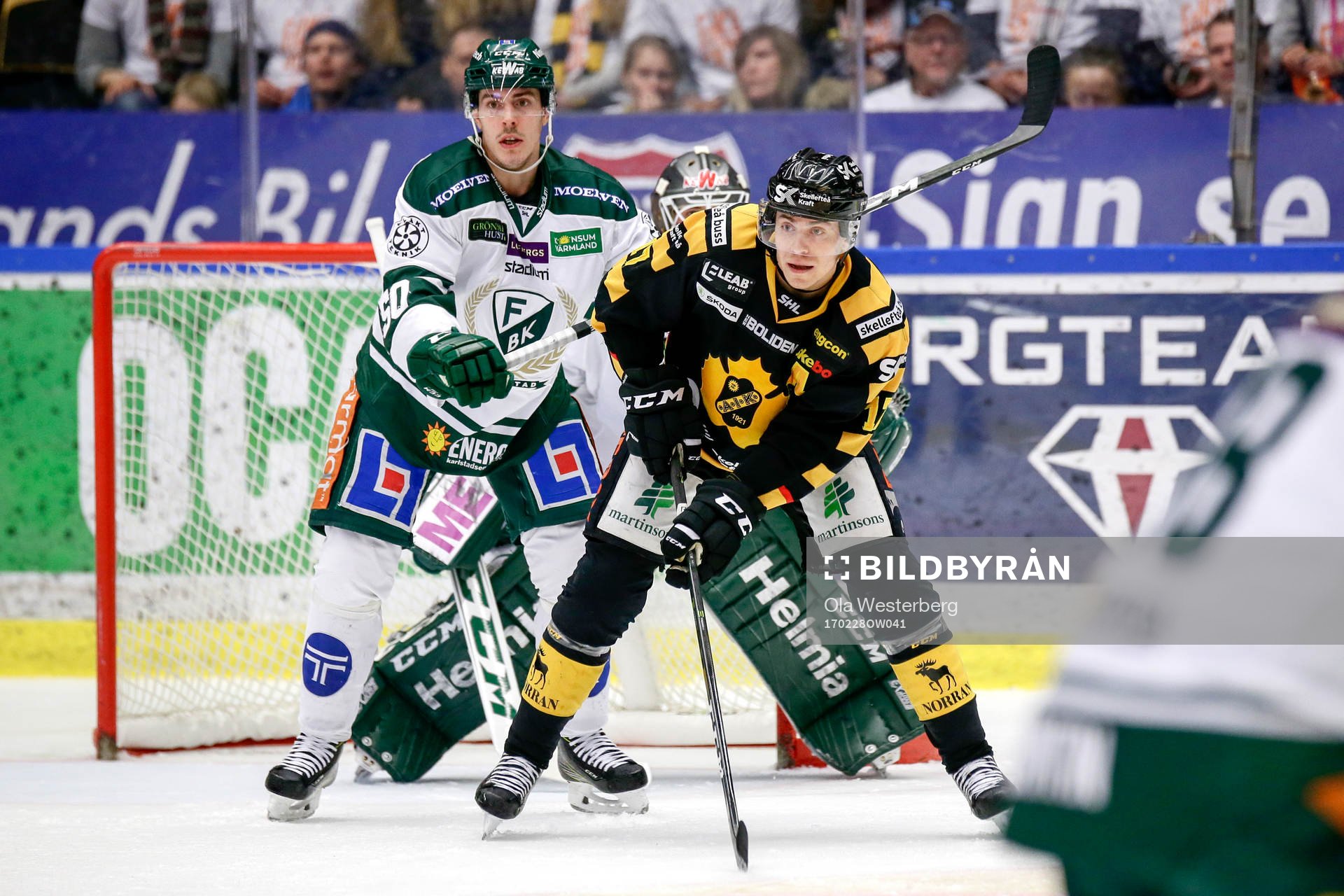 Färjestads Sebastian Erixon och Skellefteås Pär Lindholm