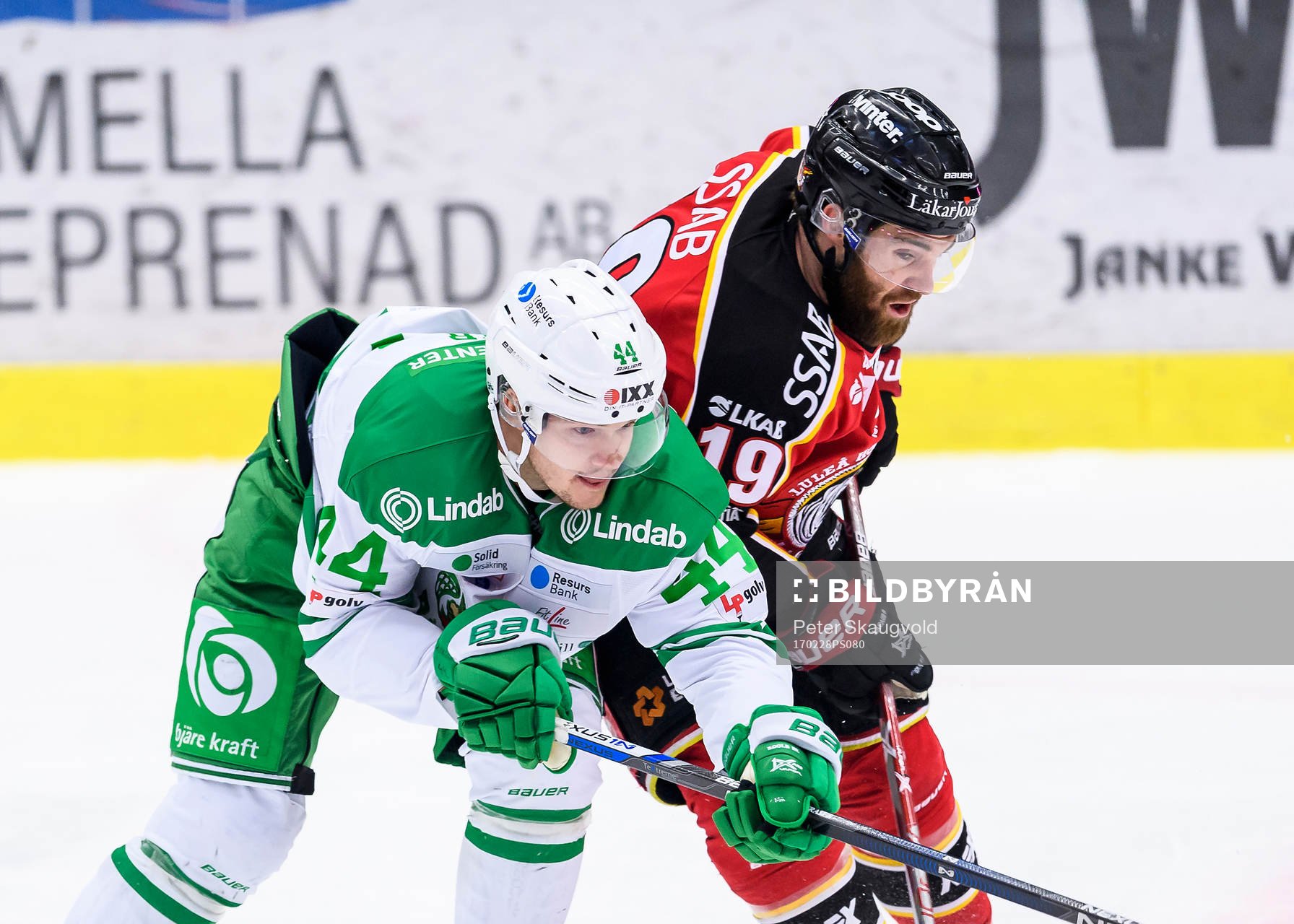 Rögles Matt Fraser och Luleås Jacob Lagacé