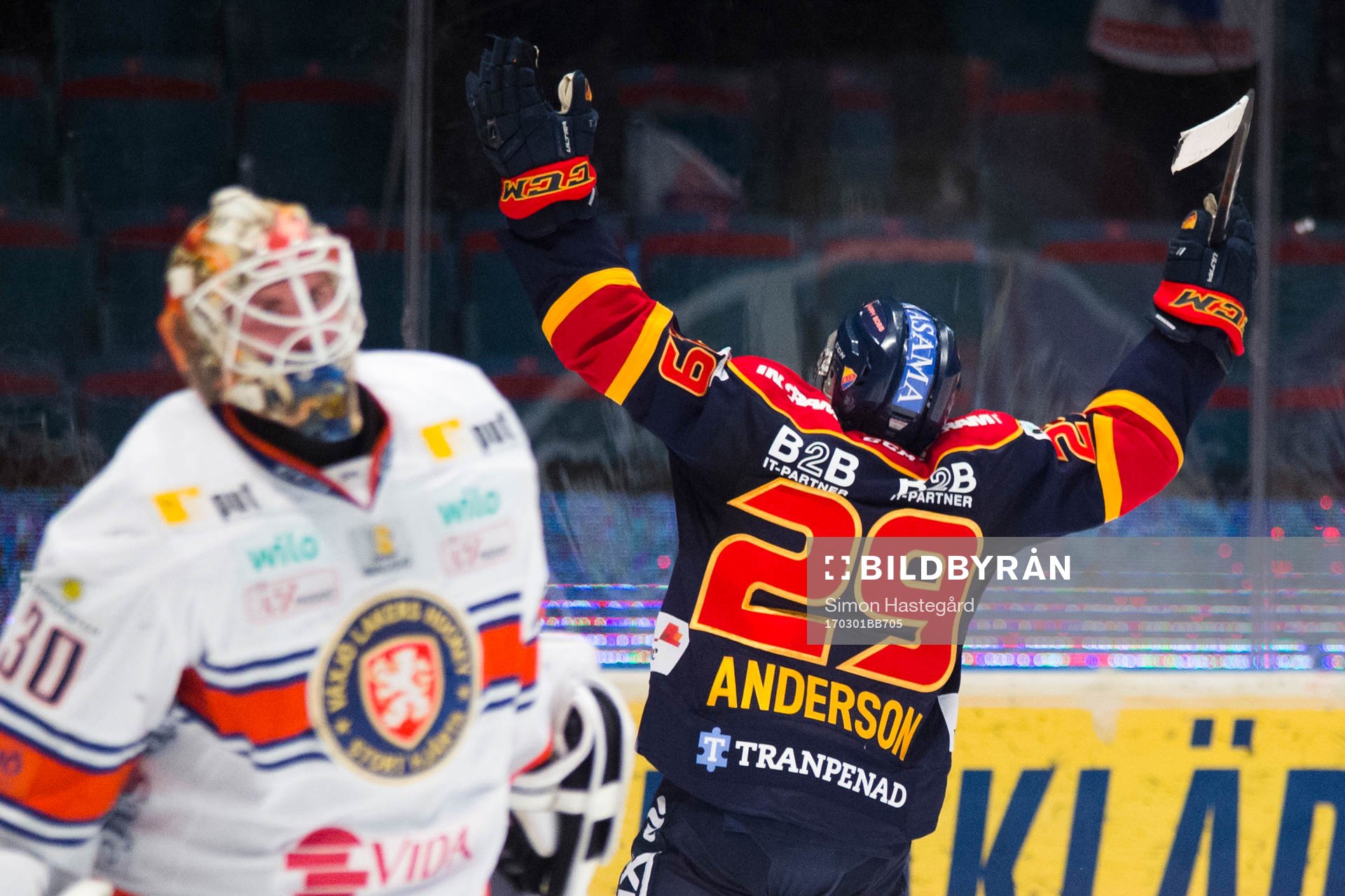 Djurgårdens Matt Anderson jublar