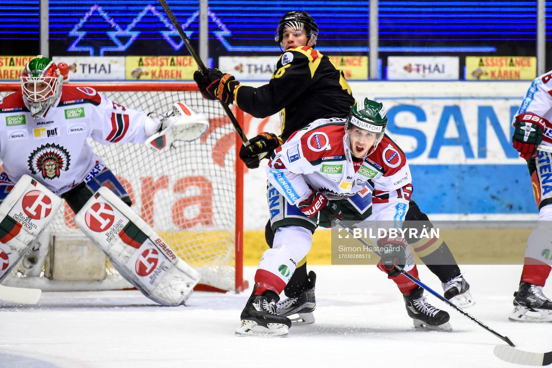 Brynäs Daniel Paille och Frölundas Matt Donovan och