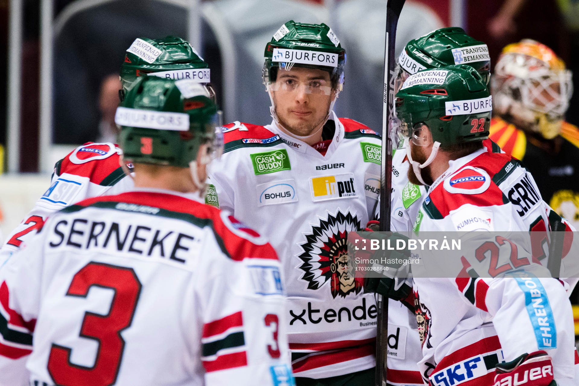 Frölundas  Johan Sundström , John Nyberg och Robin Figren