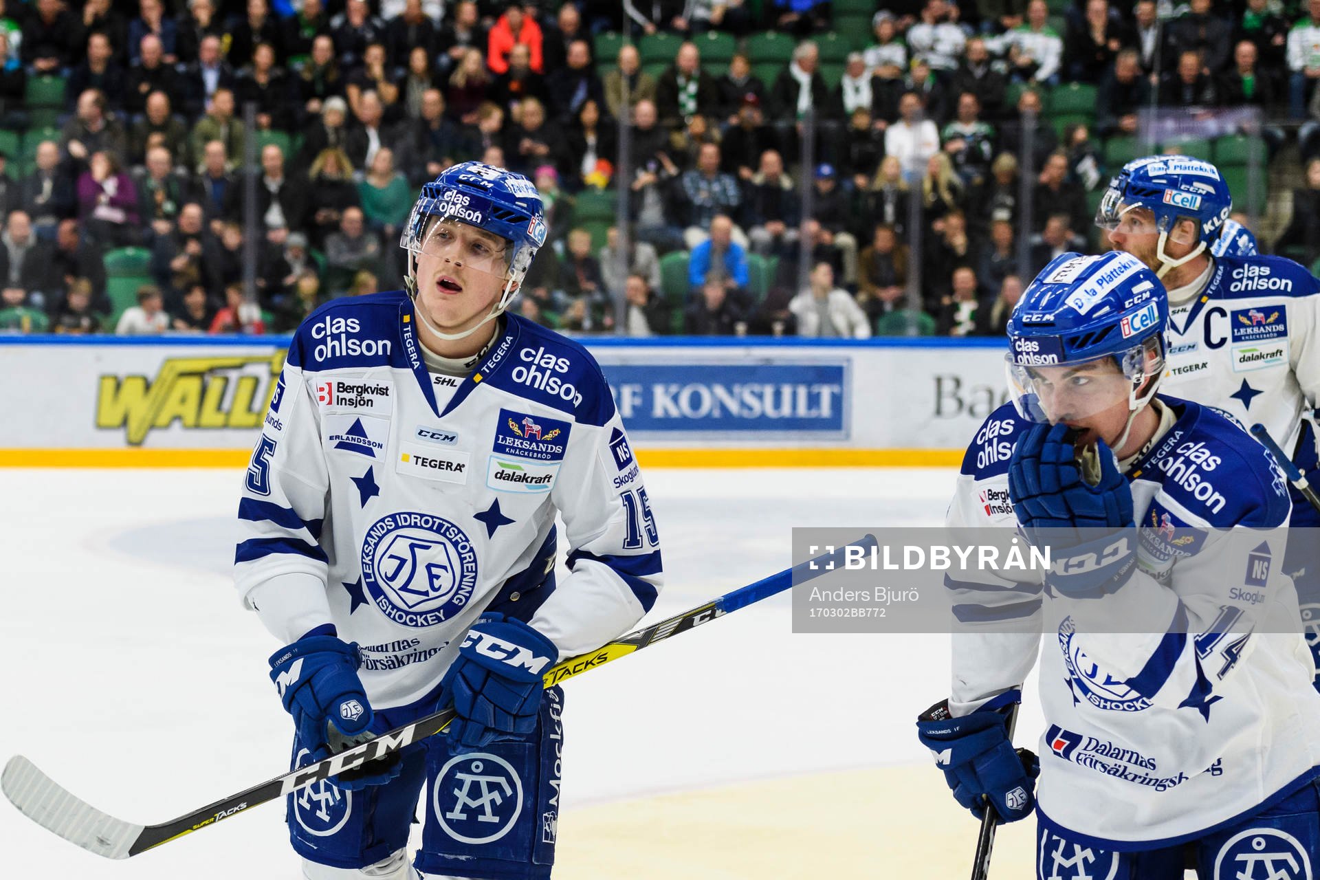 Leksands Johan Porsberger  och Oskar Lang jublar